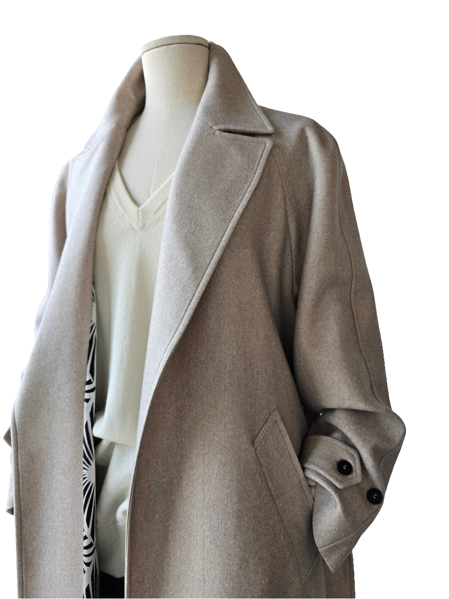 Canessa - Cappotto in cashmere  color neutro