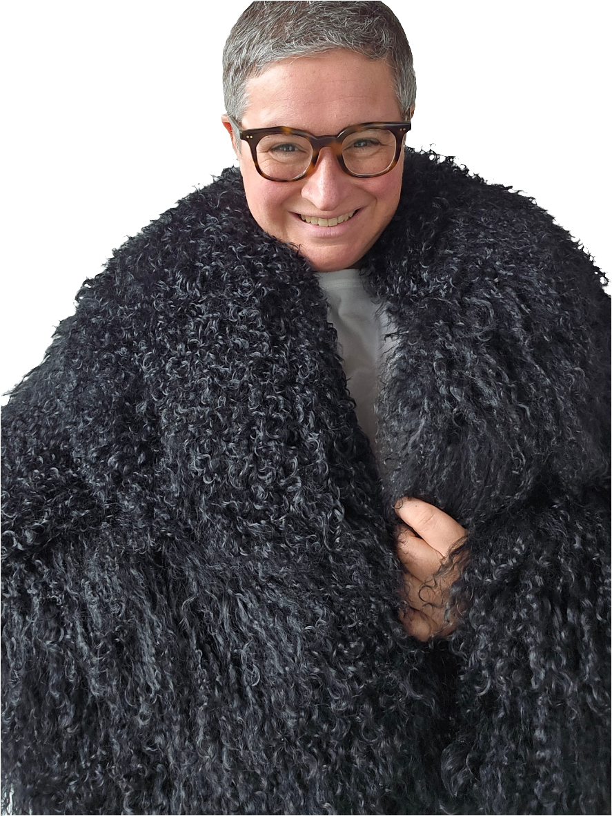 Blancha - Shearling jacket nera