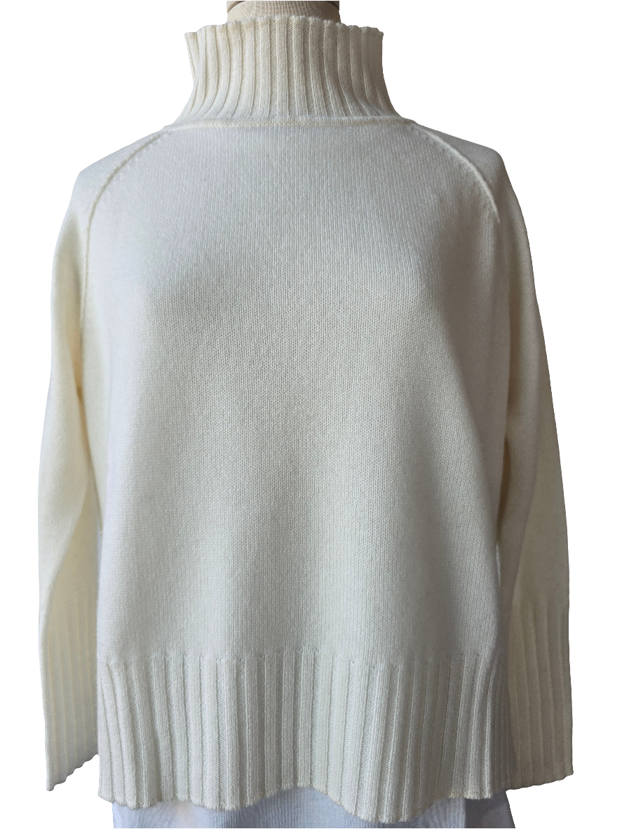 Maglia in cashmere collo a cratere