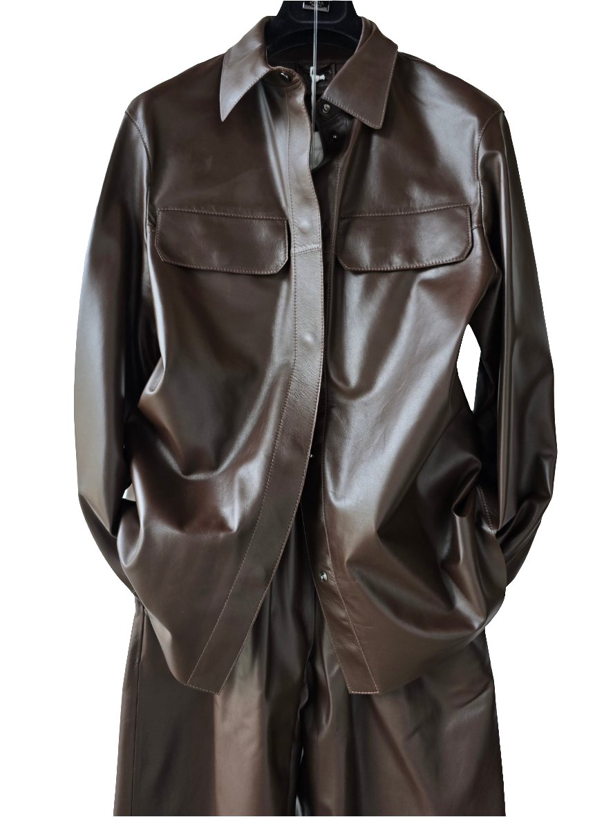 Desa 1972 -  Giacca camicia oversize dark coffee