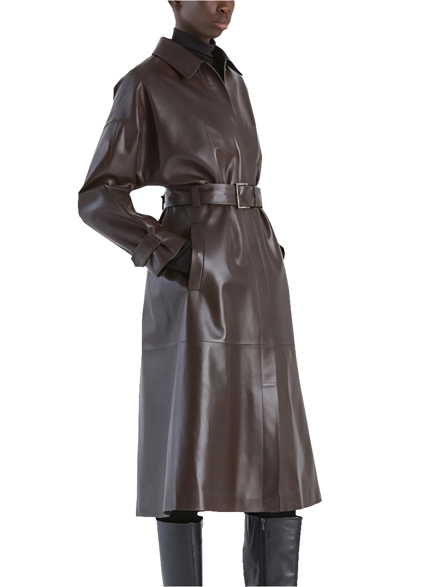 Desa 1972 - Cappotto in pelle color caffè