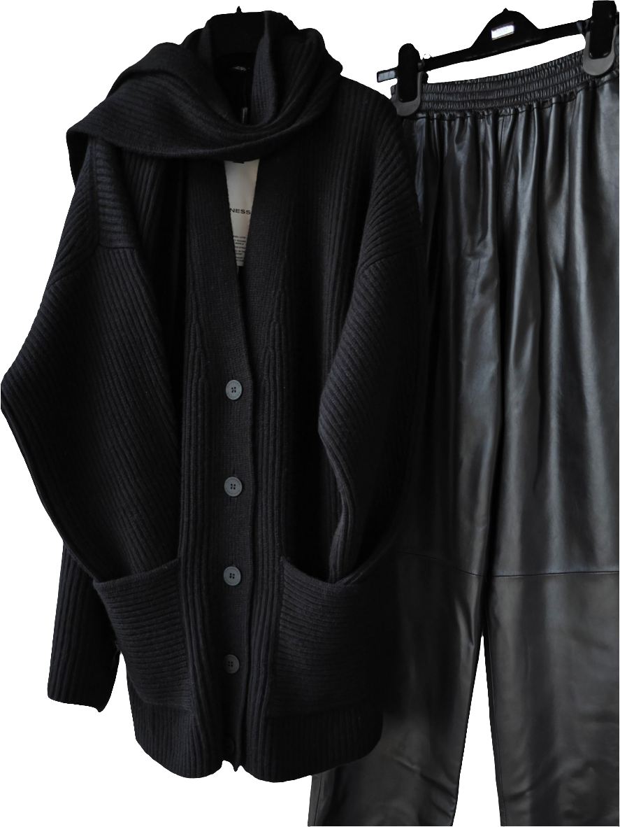 Canessa - Cardigan nero cashmere