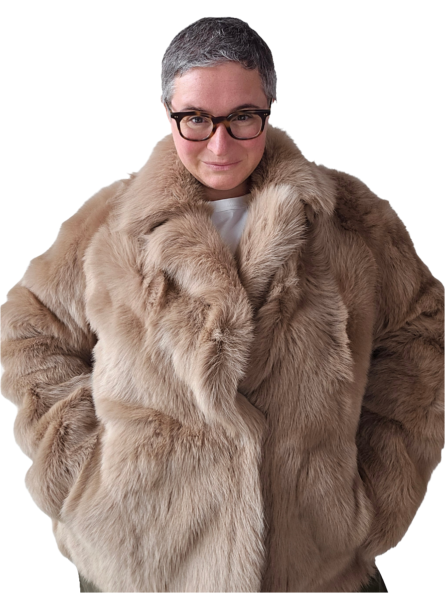 Blancha - Giacca shearling mastice