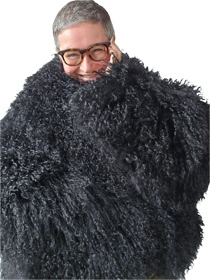 Blancha - Shearling jacket nera