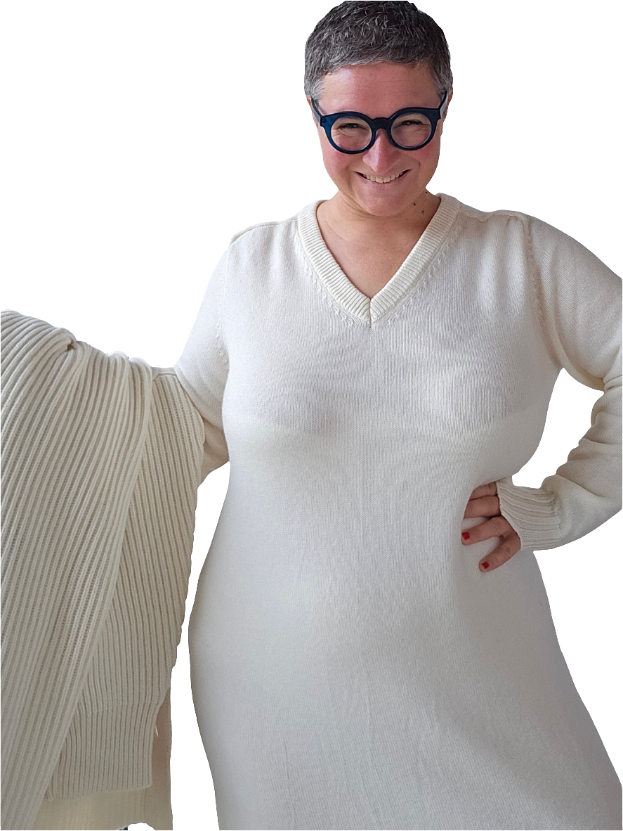 Canessa - Abito lungo cashmere beige