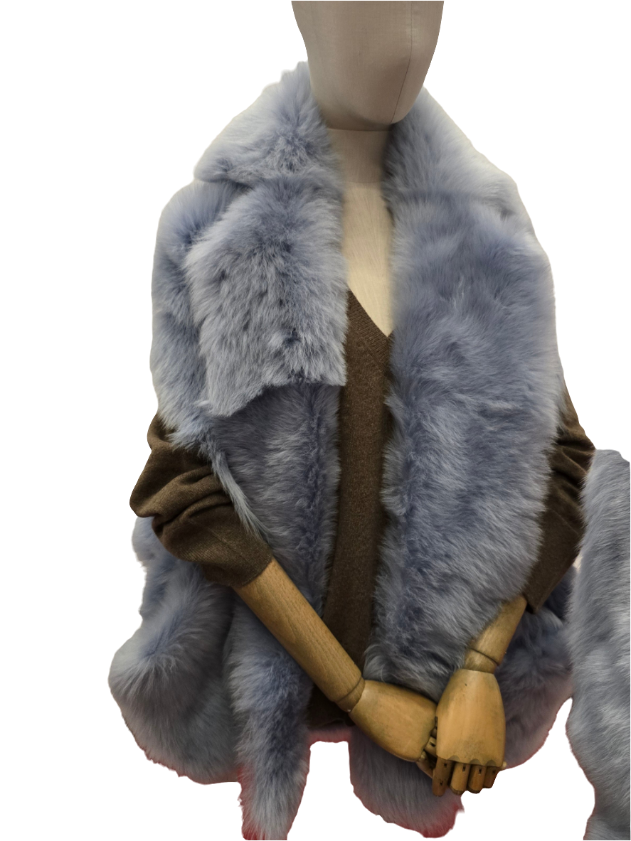 Blancha - Gilet shearling denim