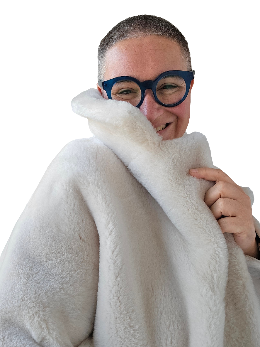 Blancha - Cappotto lungo shearling latte