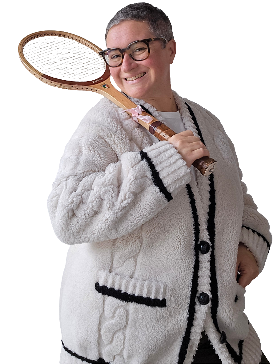Blancha - Cardigan shearling merino stile tennis