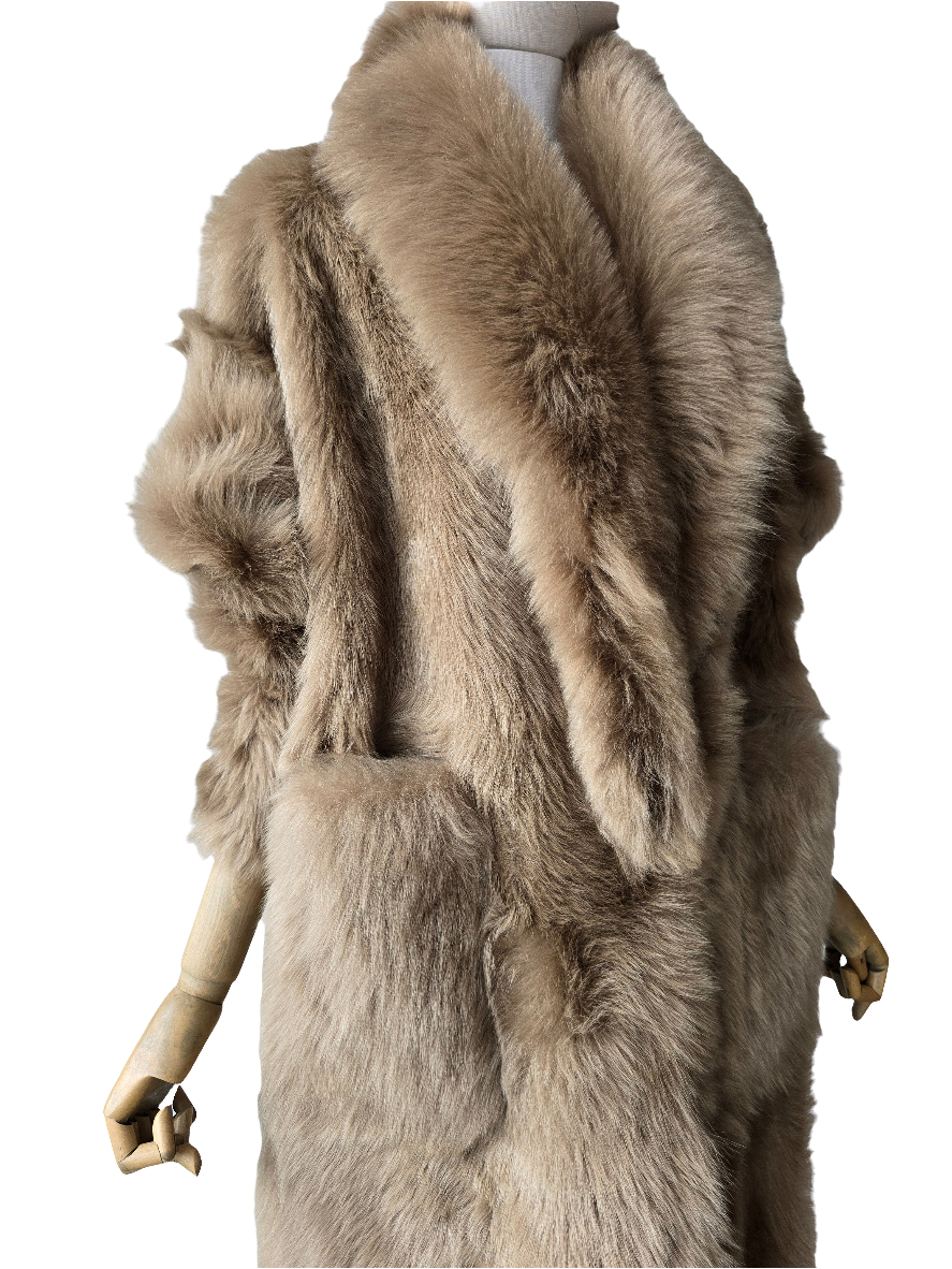 Blancha - Cappotto in shearling toscana color mastice
