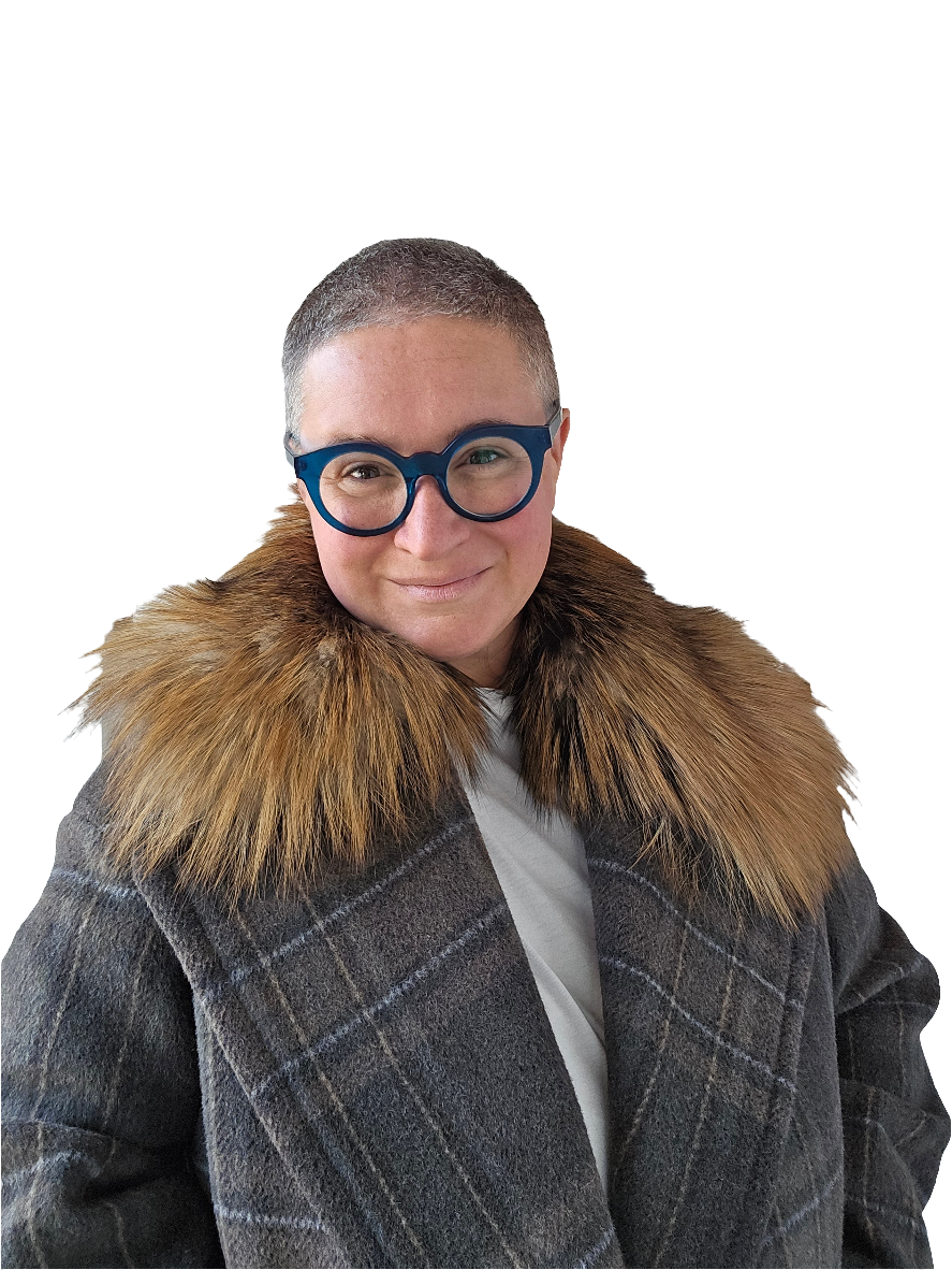 Blancha - Cappotto in pura lana check collo in volpe