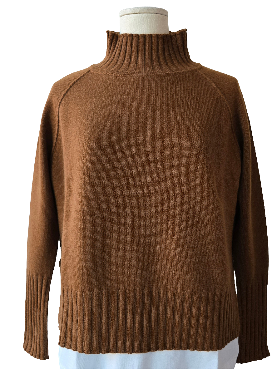 Maglia in cashmere collo alto cratere