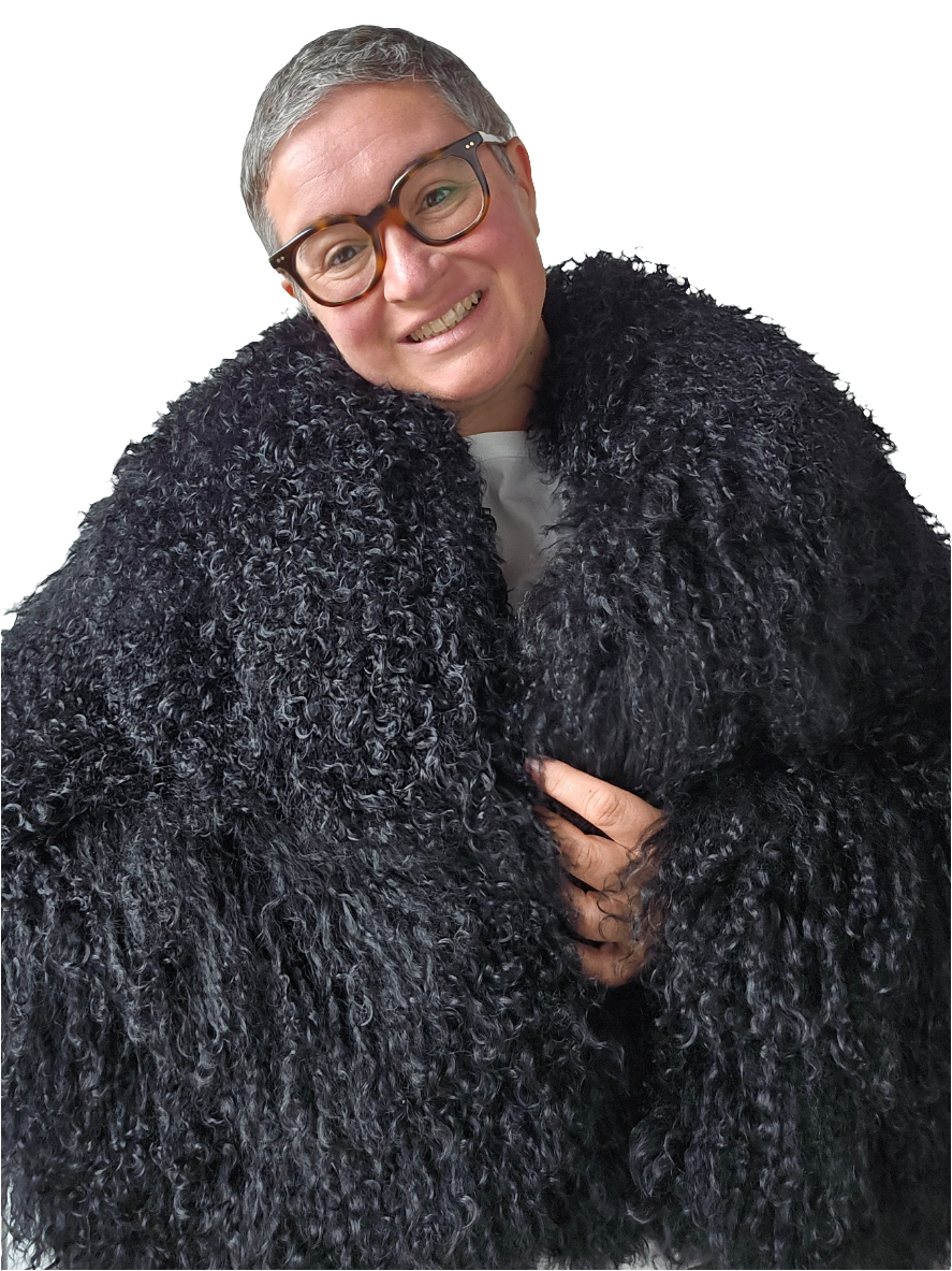 Blancha - Shearling jacket nera