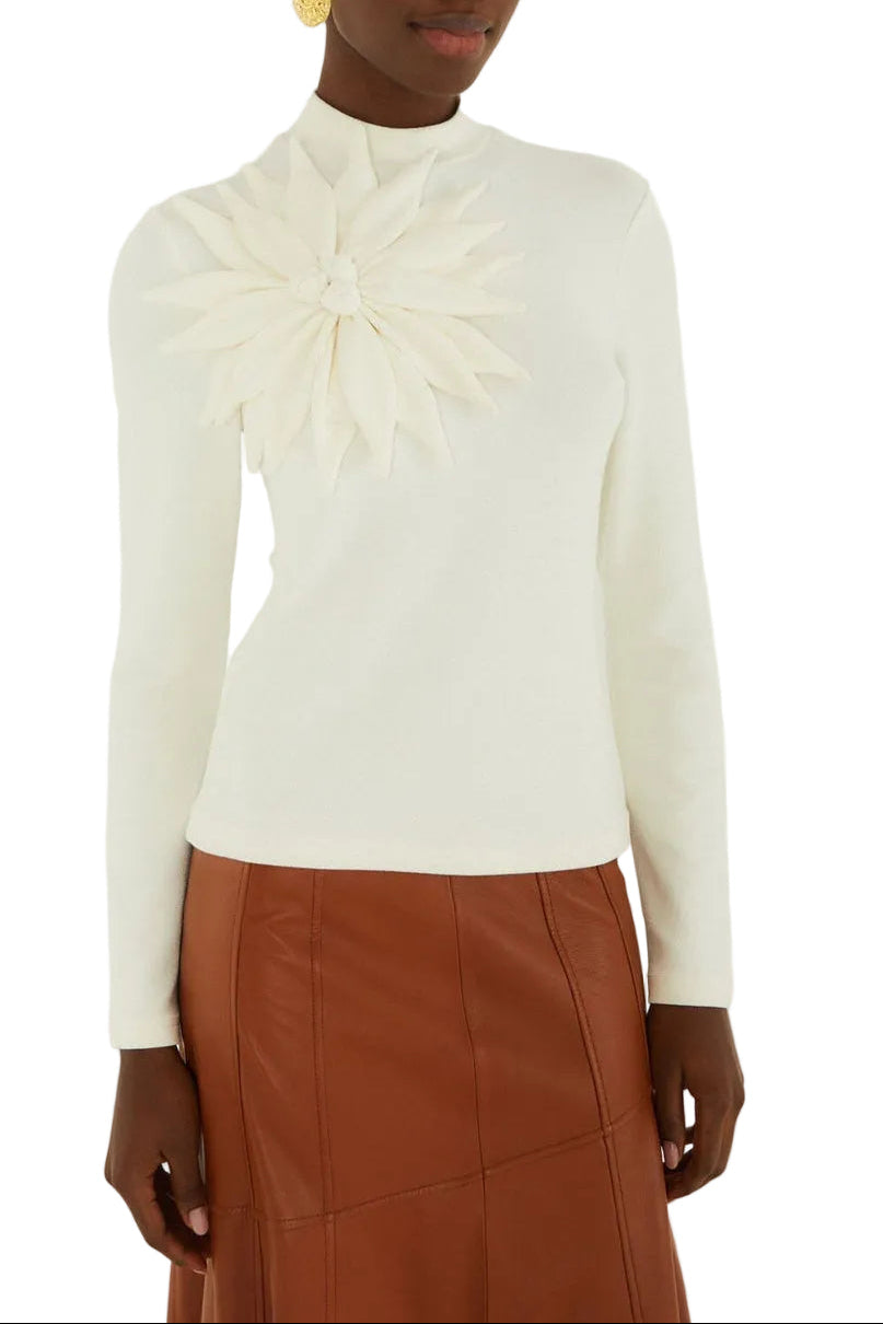 Farm Rio - Maglia con fiore 3D