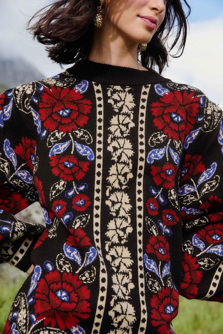 Farm Rio - Abito in maglia rose