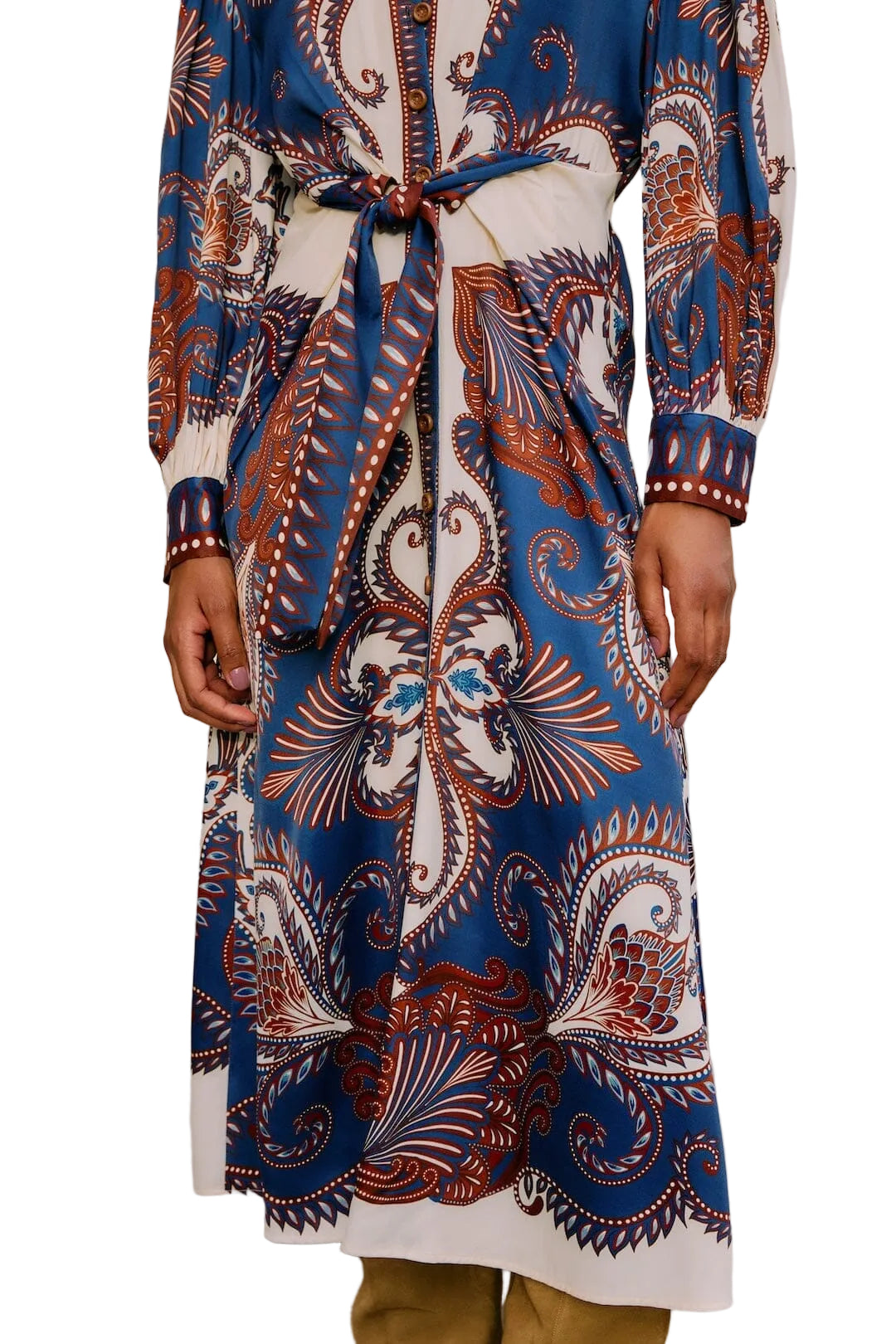 Farm Rio - Abito Midi arabesque scarf