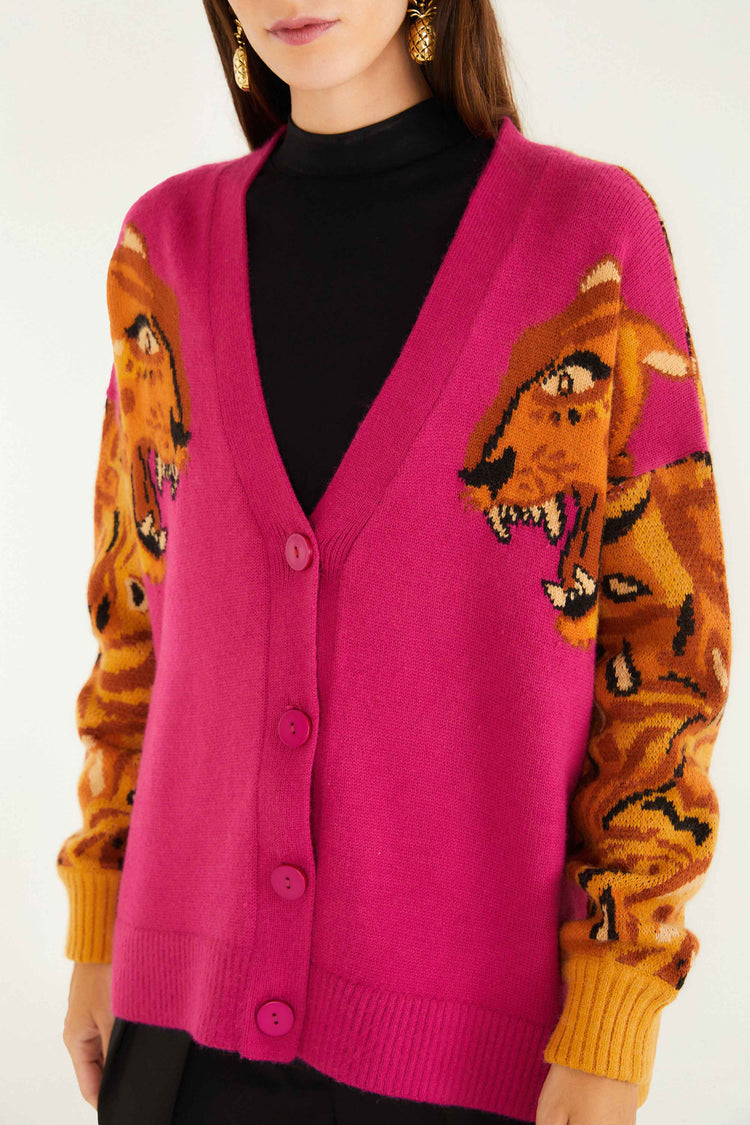 Farm Rio - Cardigan maniche bold tiger