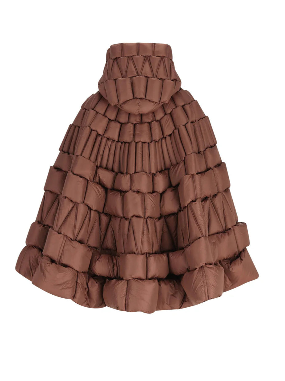 Raxxy - Piumino cioccolato oversize