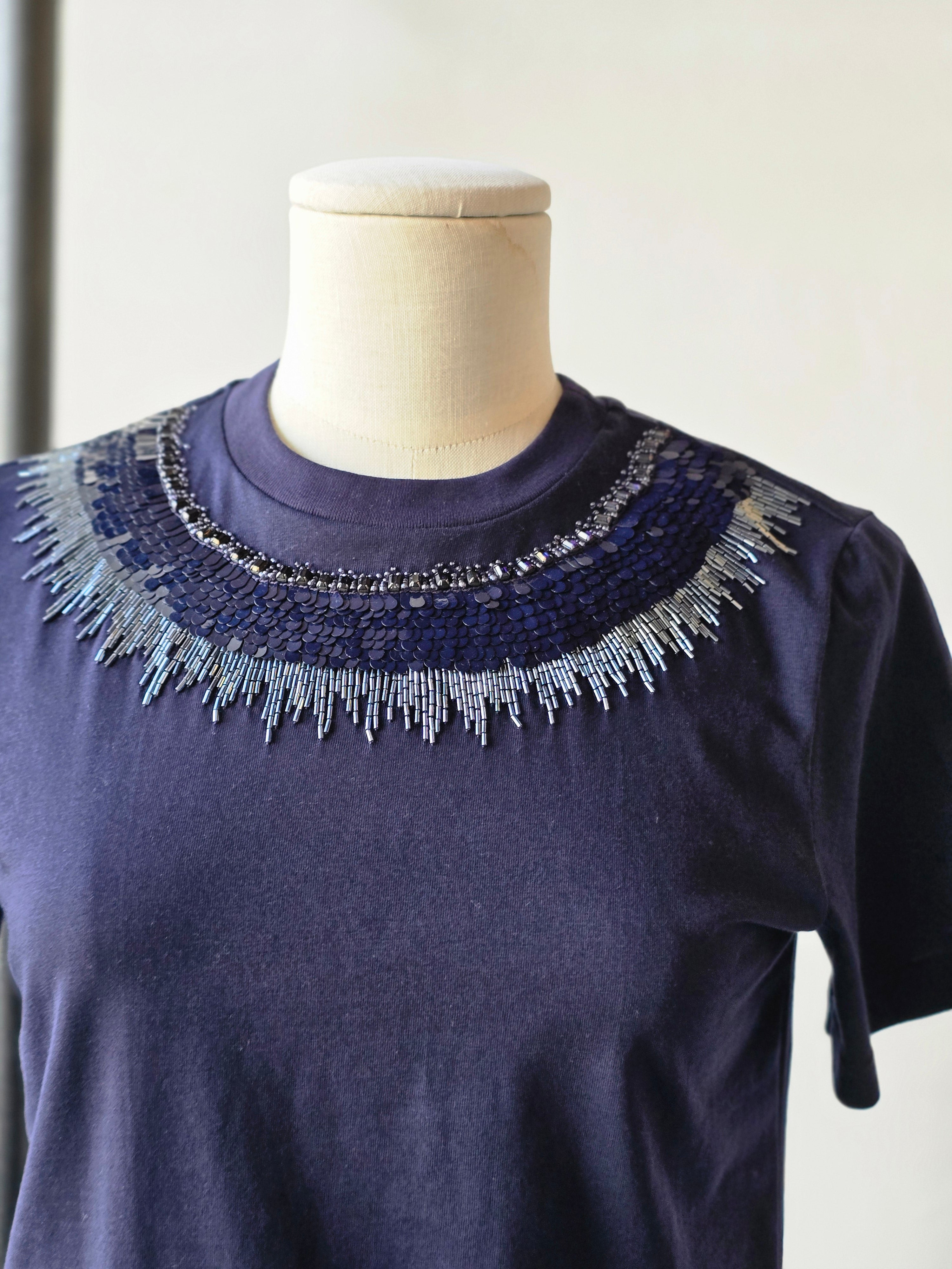 Alberta Ferretti - T-shirt in jersey blu