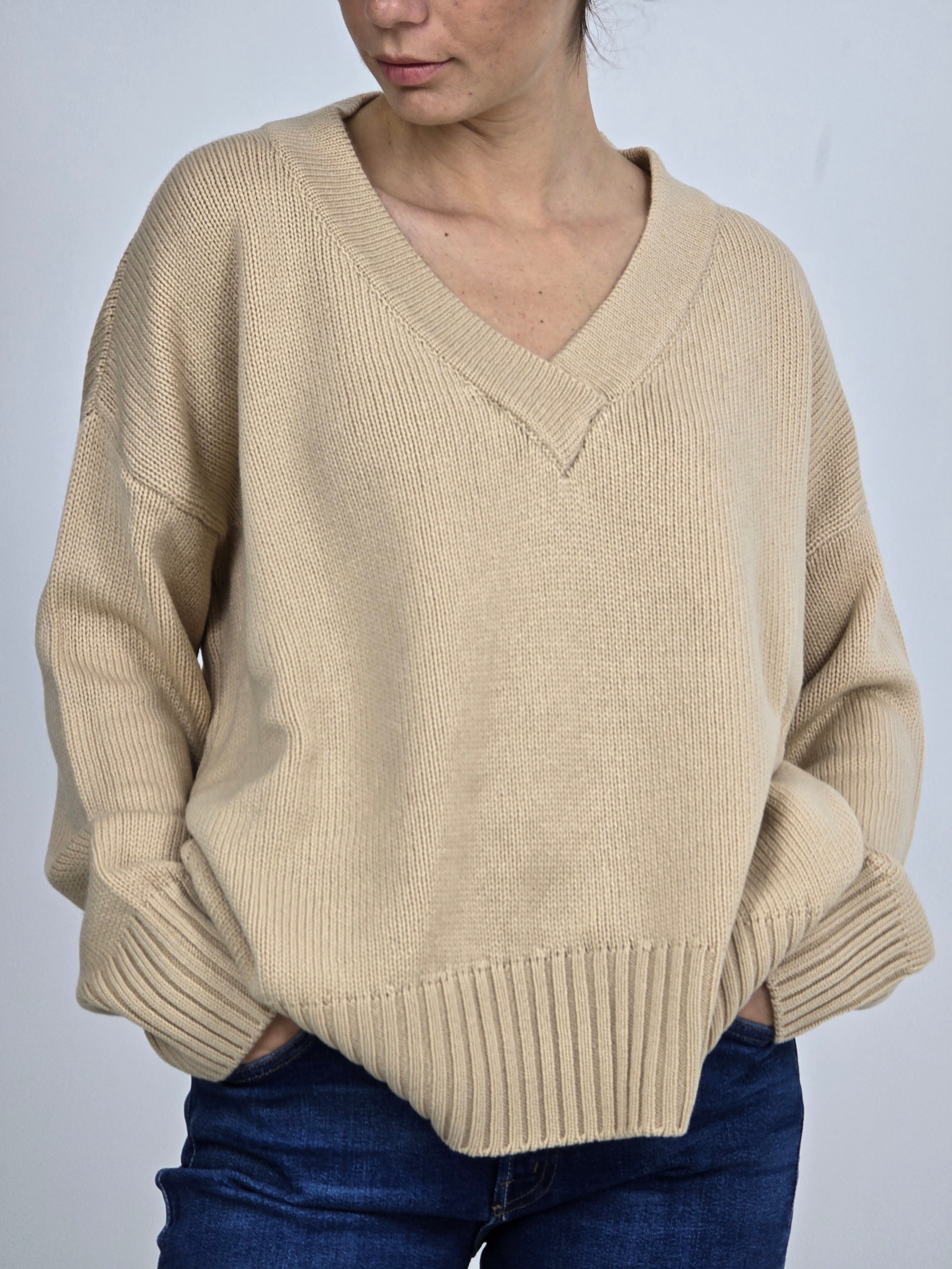 Canessa - Pullover in cashmere "Patricia" vaniglia