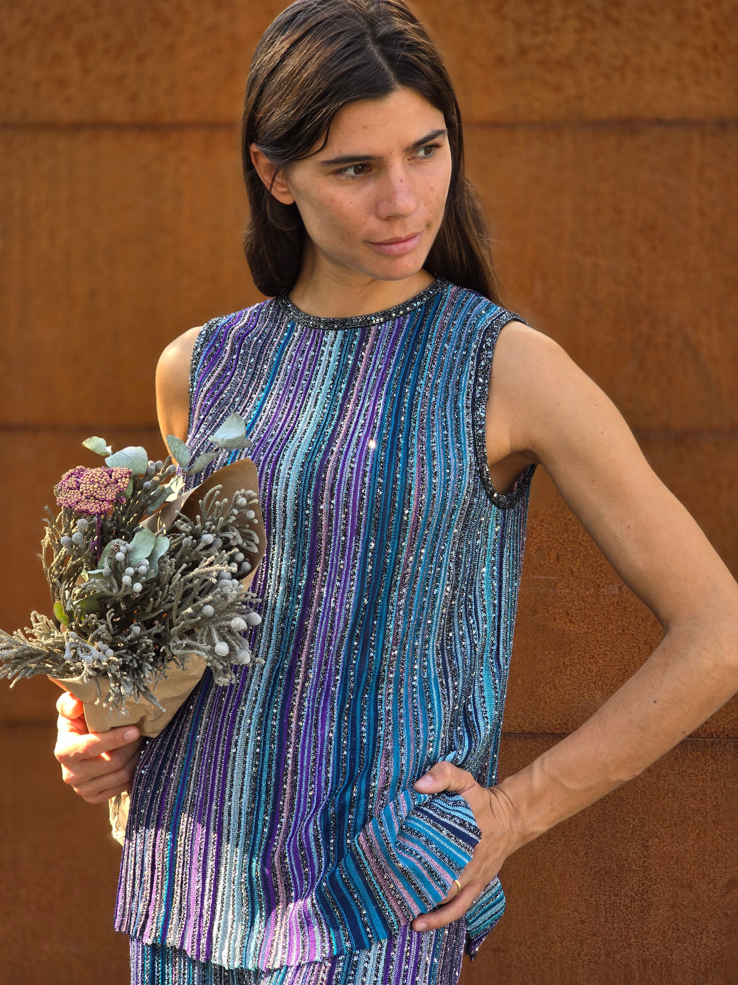 Missoni - Top girocollo con paillettes