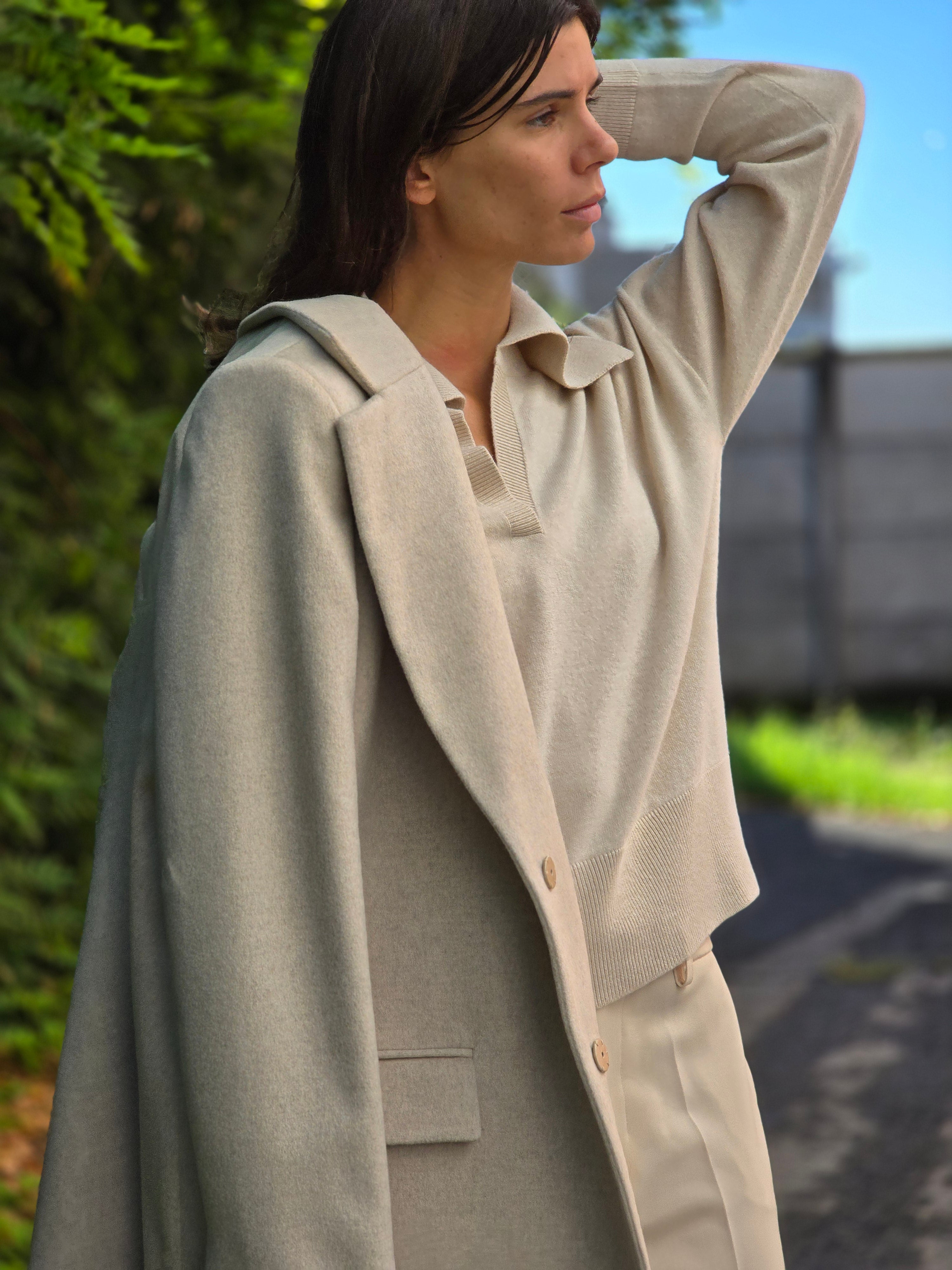 Federica Tosi - Polo misto cashmere burro