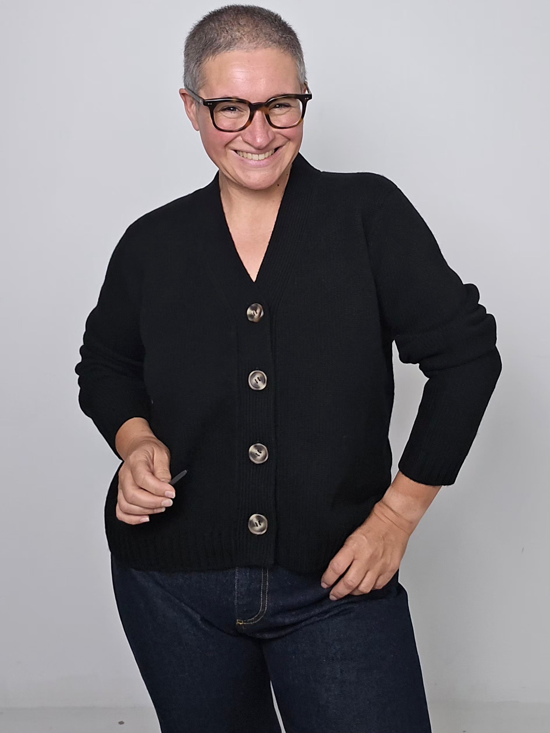 Be You - Cardigan in cashmere black