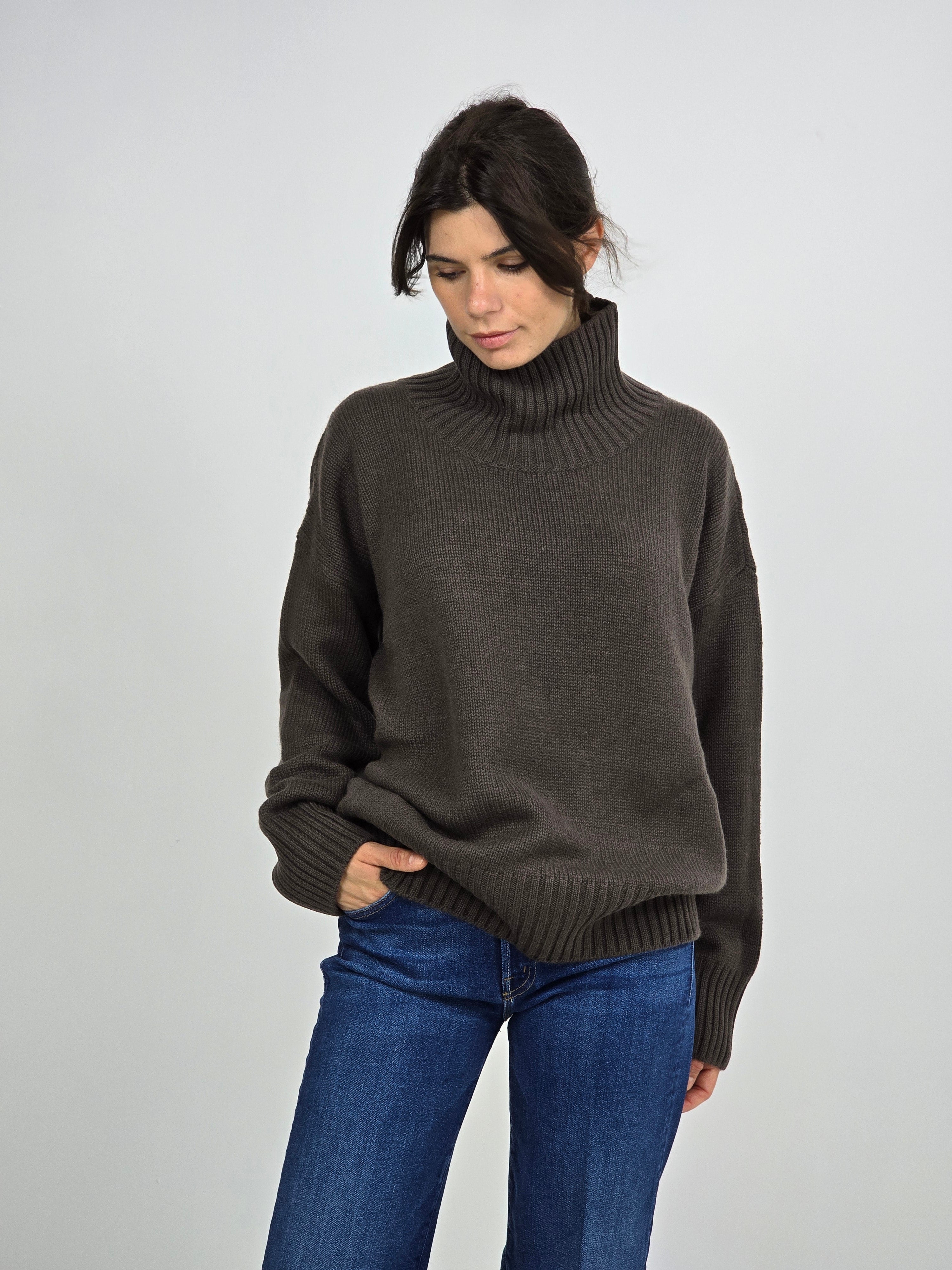 Canessa - Maglia cashmere cioccolato "Connie"