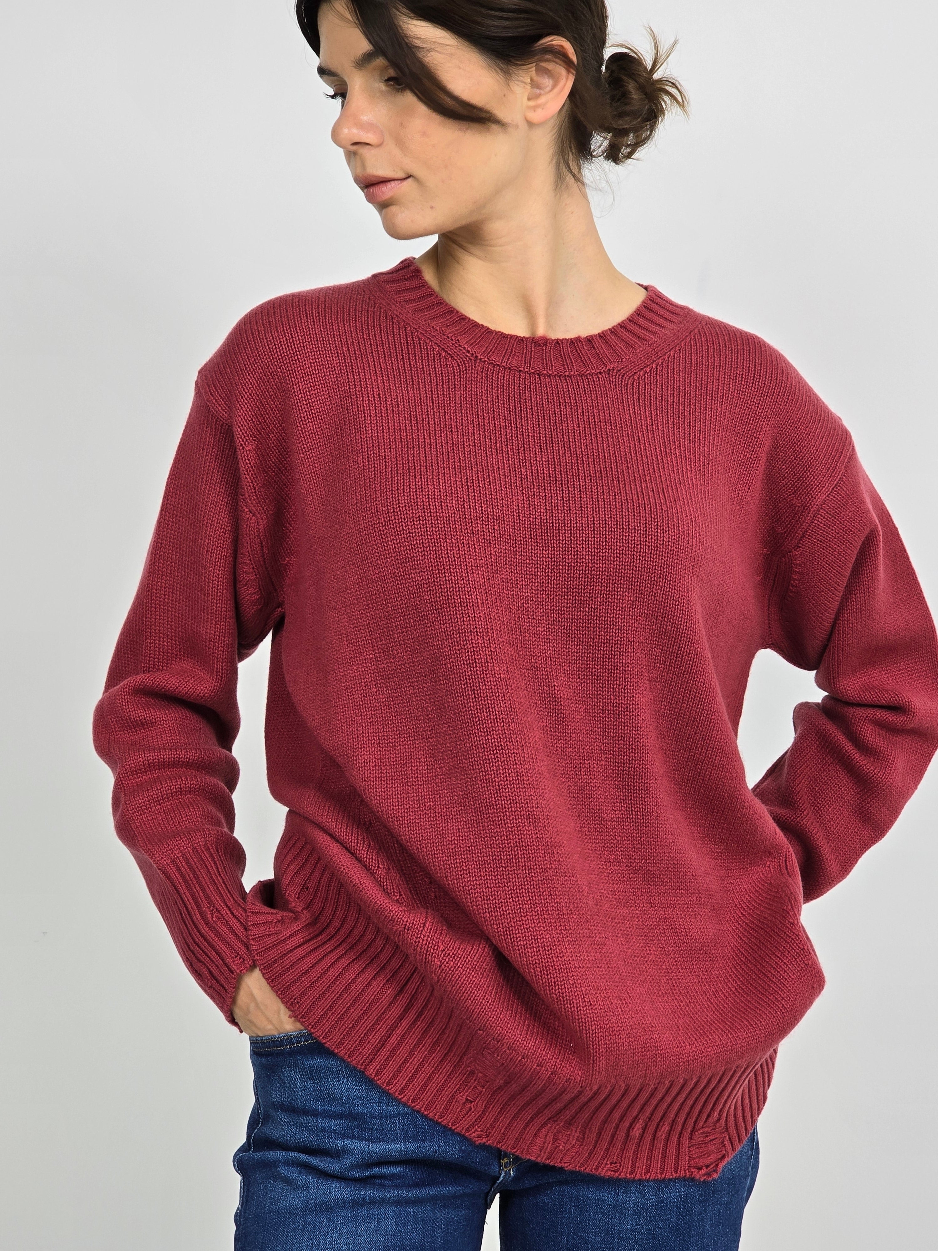 Canessa - Maglia in cashmere "Leda" rosso navajo