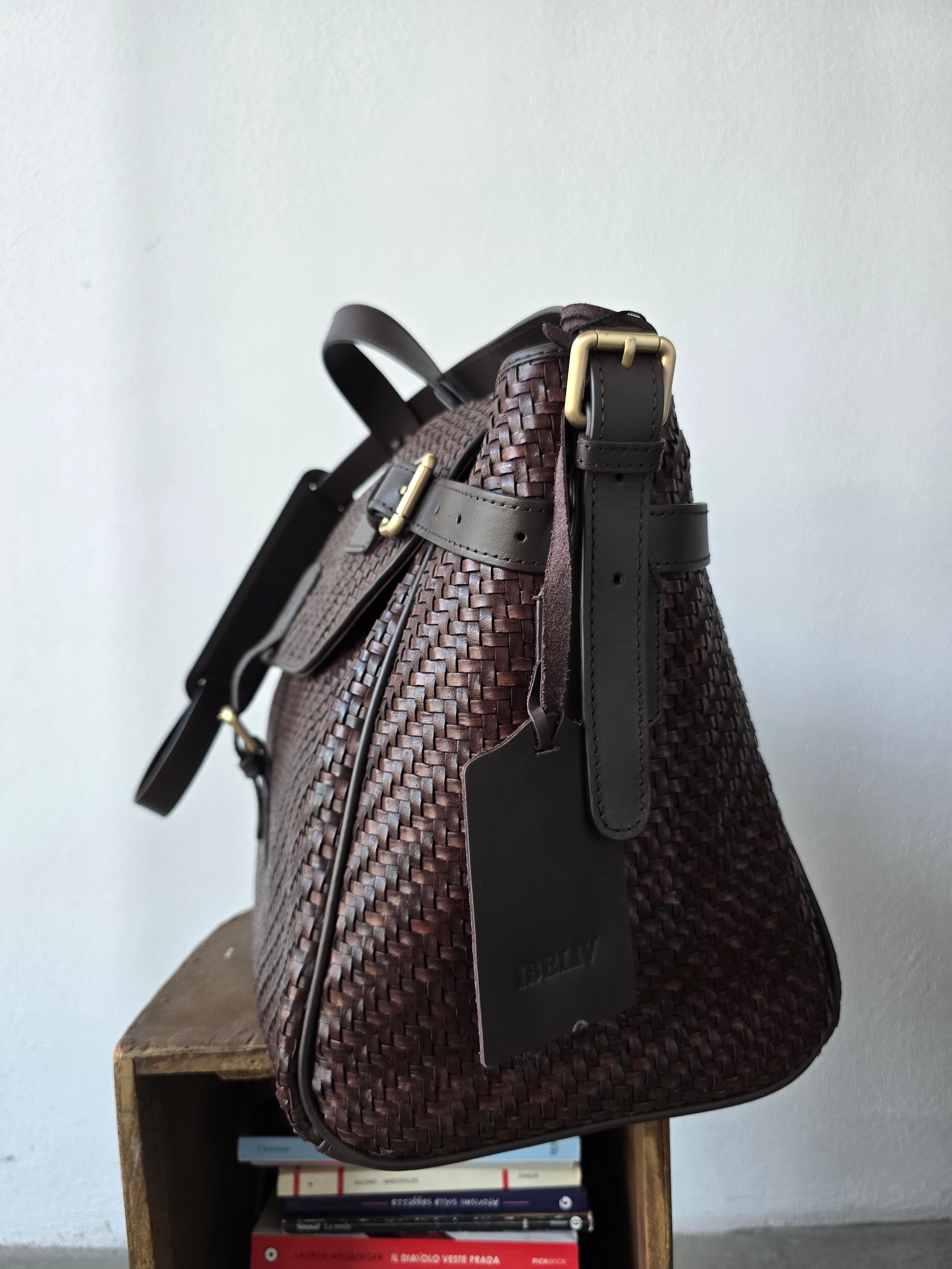 Ibeliv - Borsa in pelle "Alpha Medium" choco