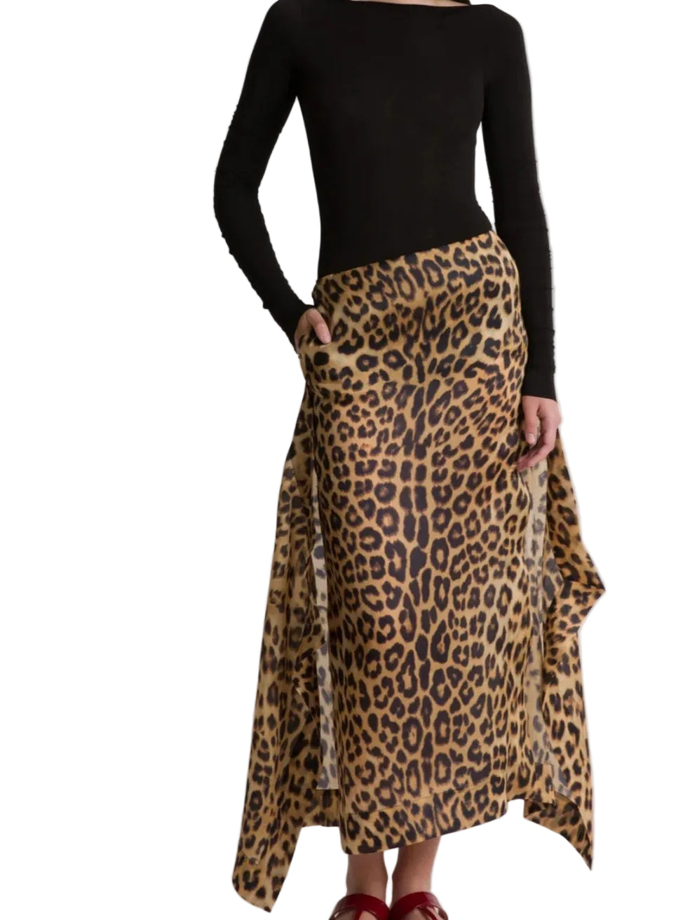 Alberta Ferretti - Gonna organza leopardata