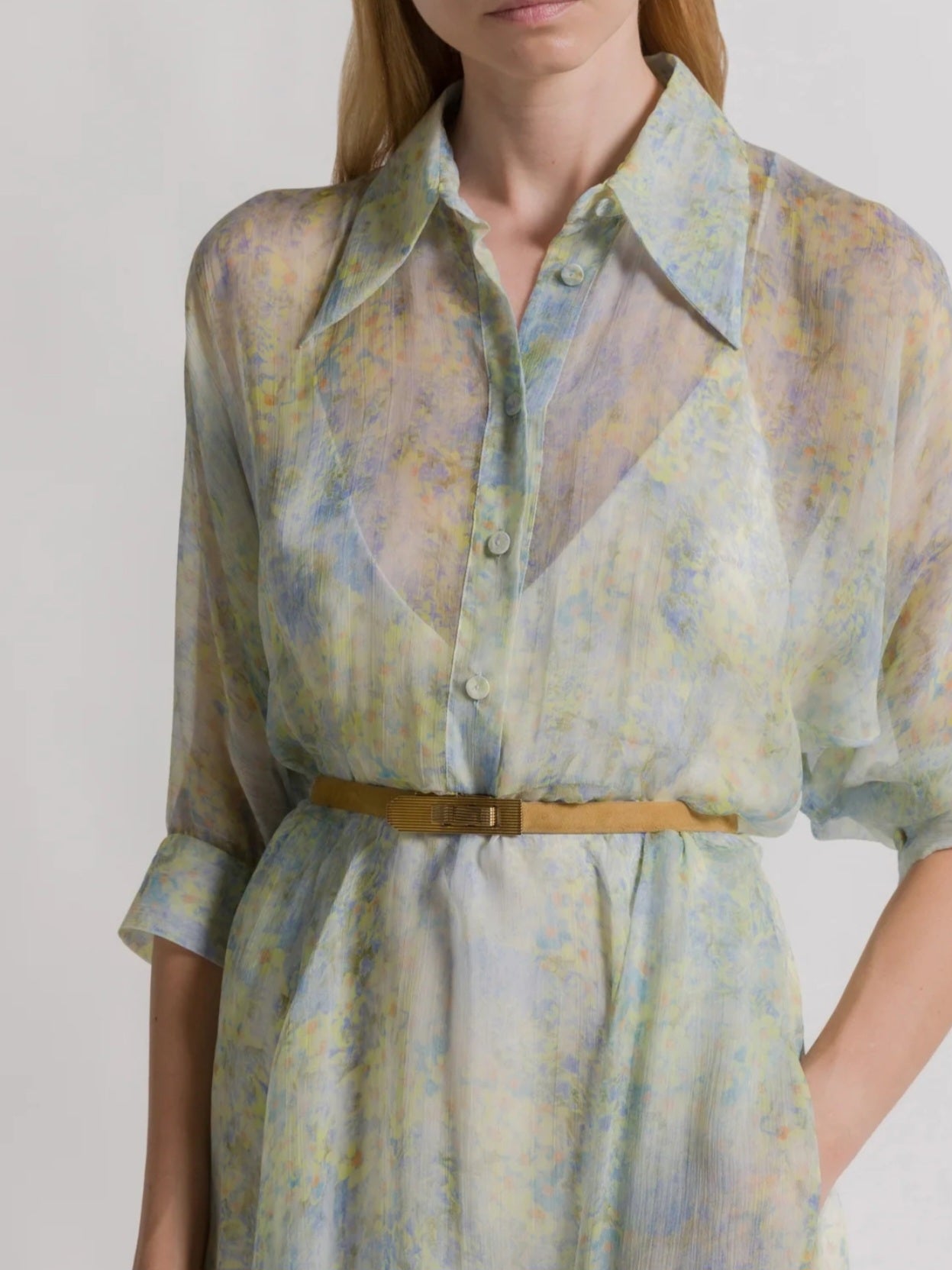 Alberta Ferretti - Abito chiffon stampato