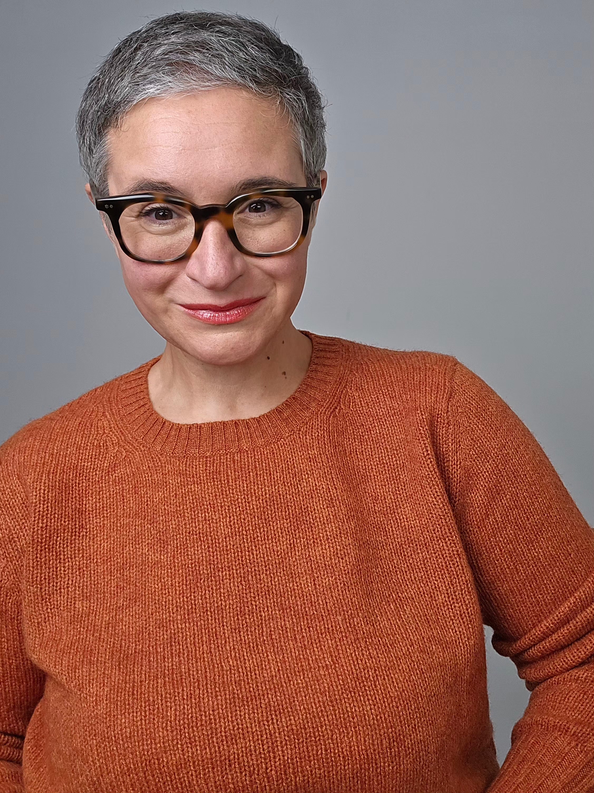 Be You - Maglia girocollo in cashmere orange