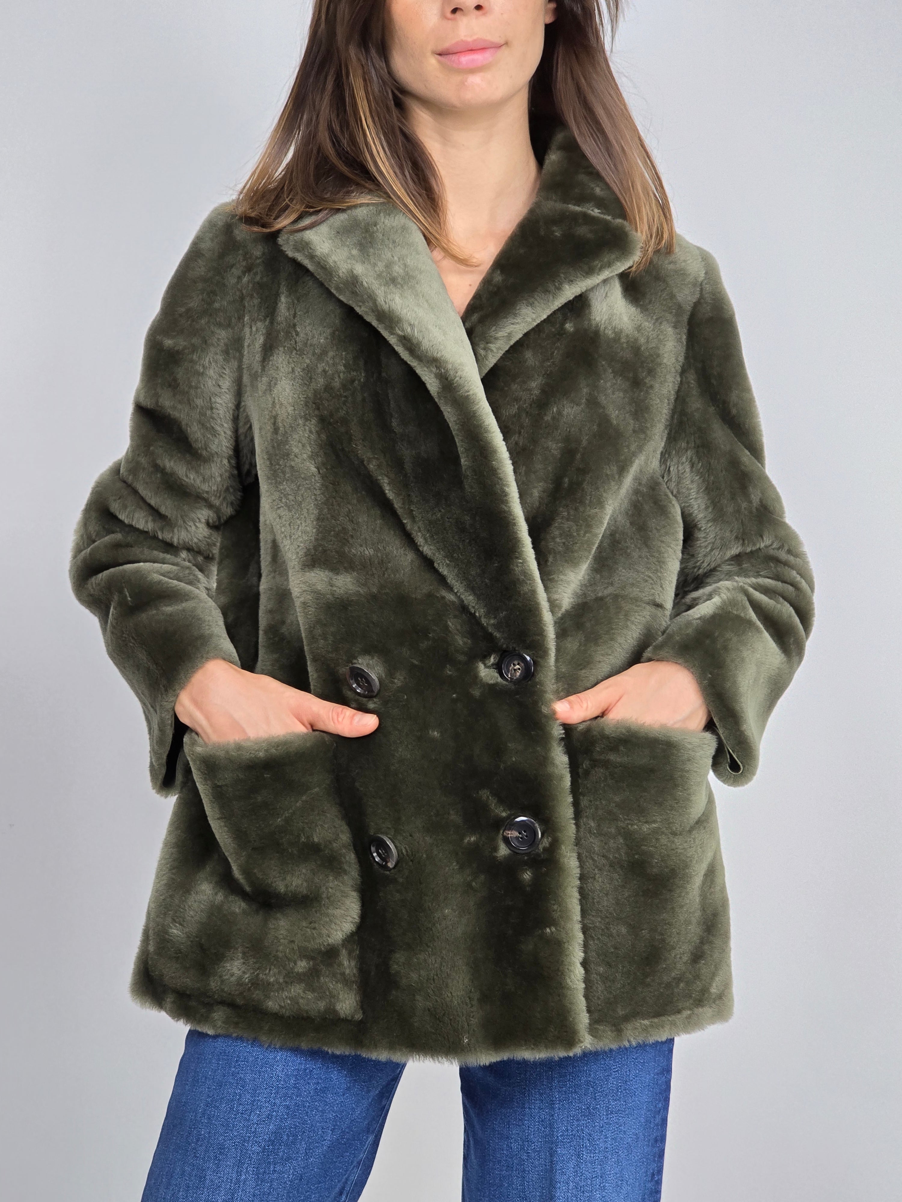 Blancha - Giacca shearling militare