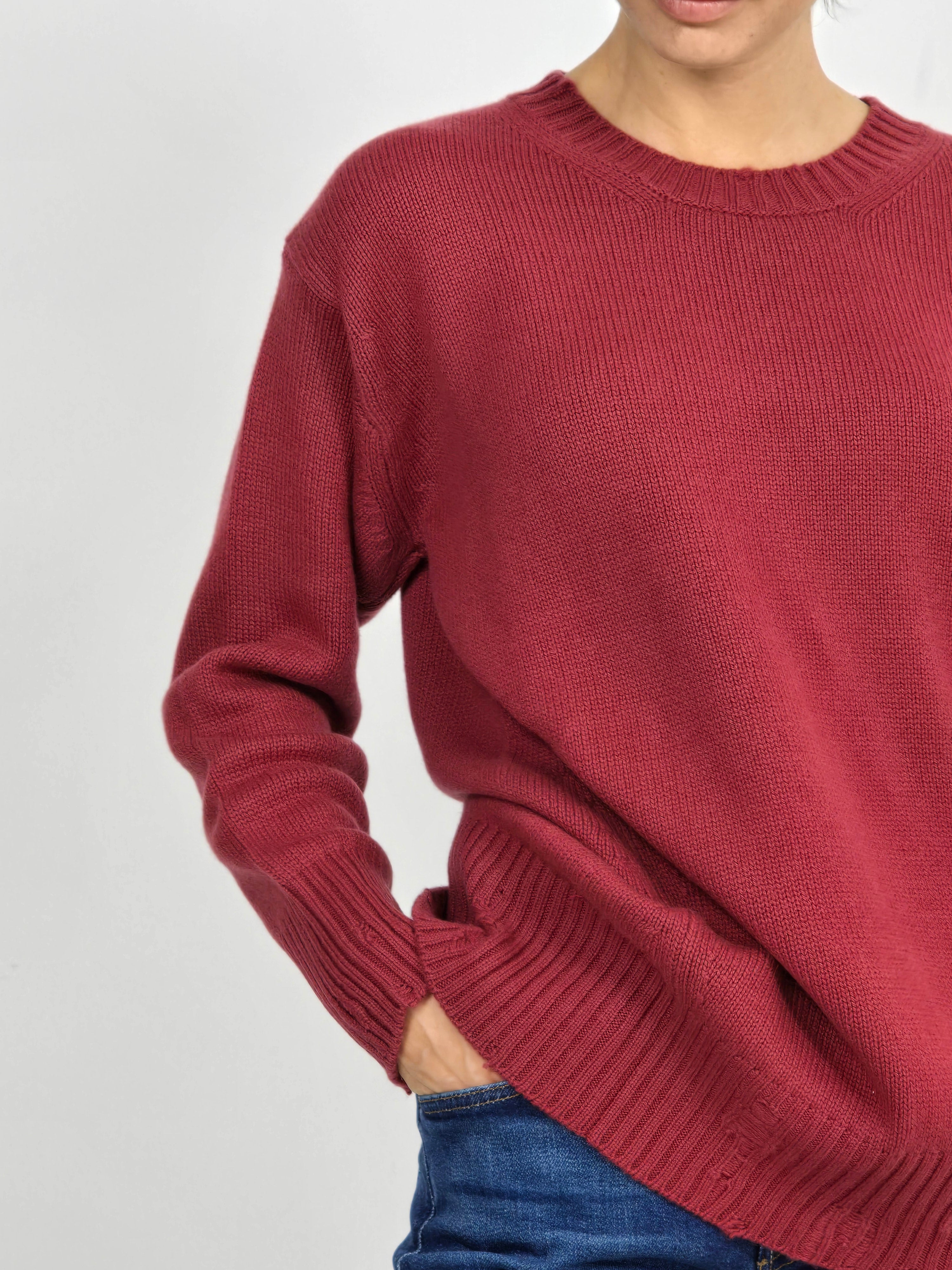 Canessa - Maglia in cashmere "Leda" rosso navajo