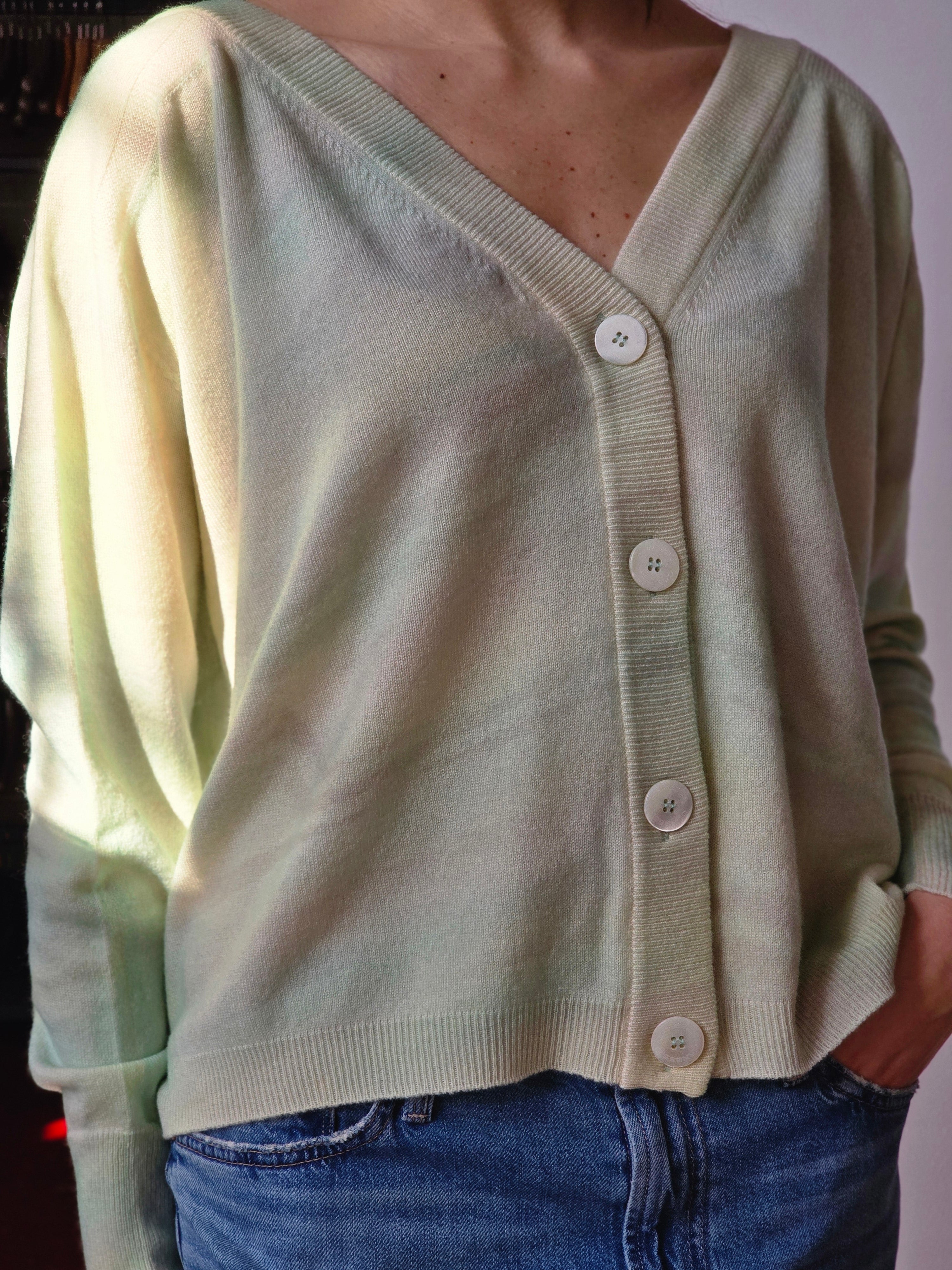 Canessa - Cardigan in cashmere sfumato