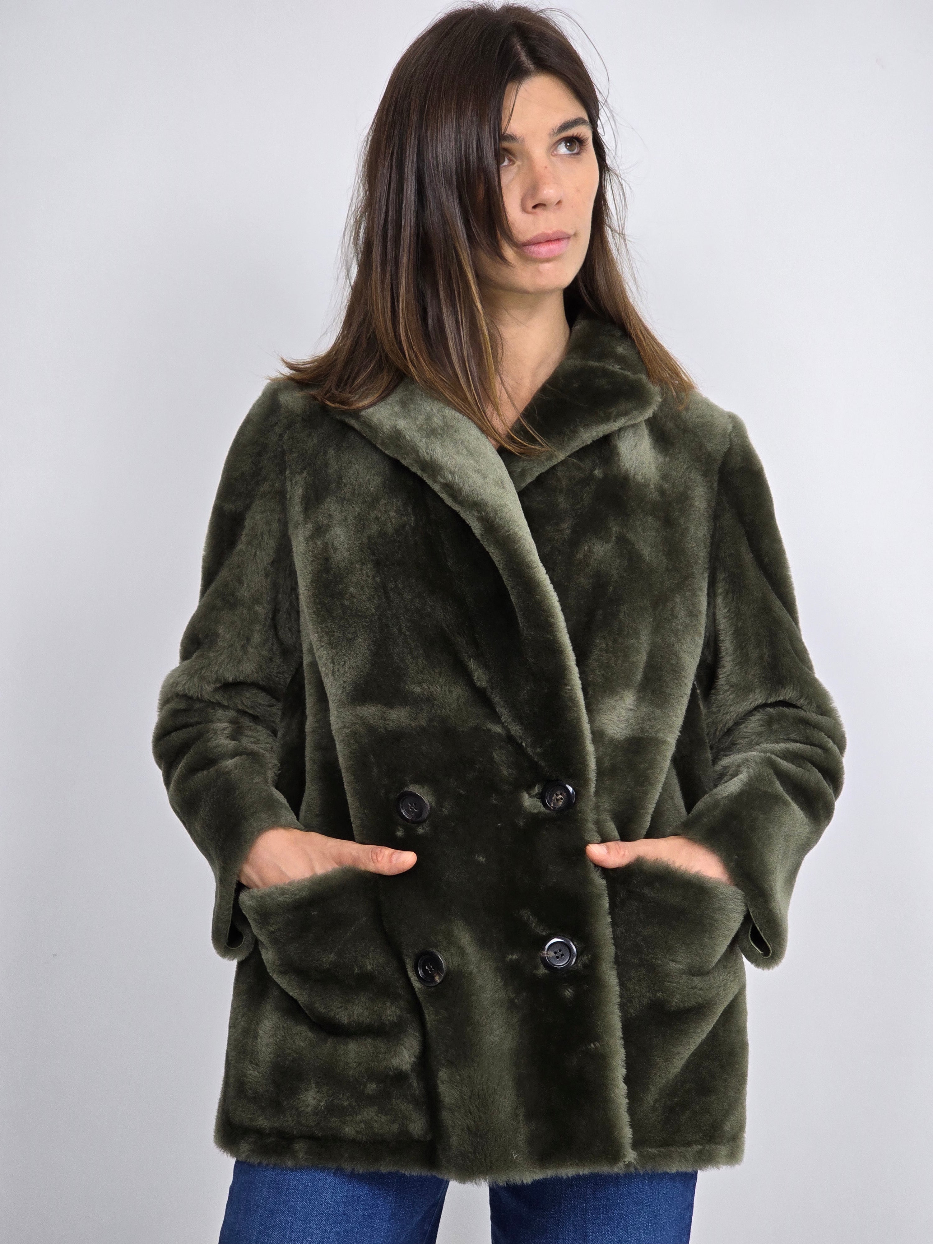 Blancha - Giacca shearling militare