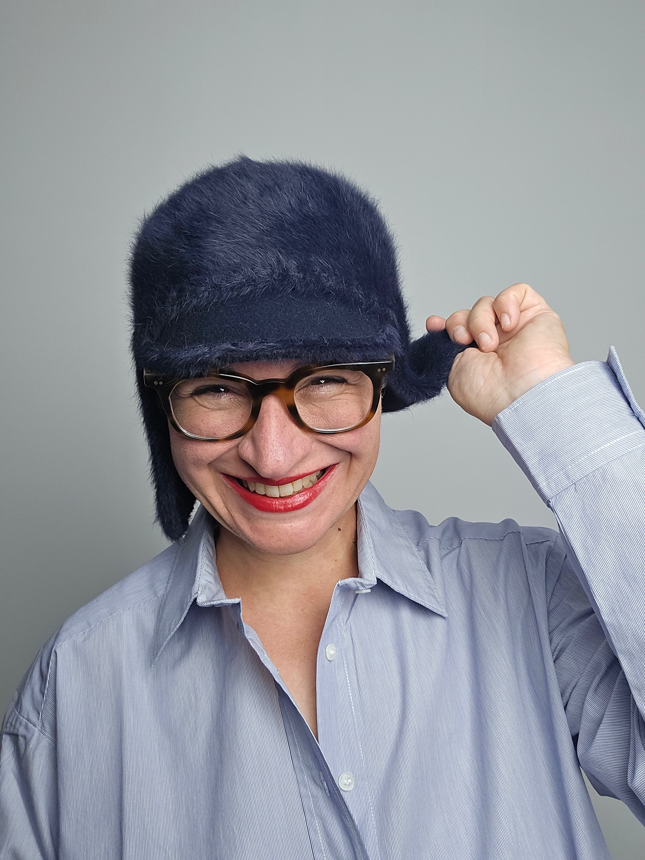 Yesey - Cappello aviatore "Teddy" blu notte
