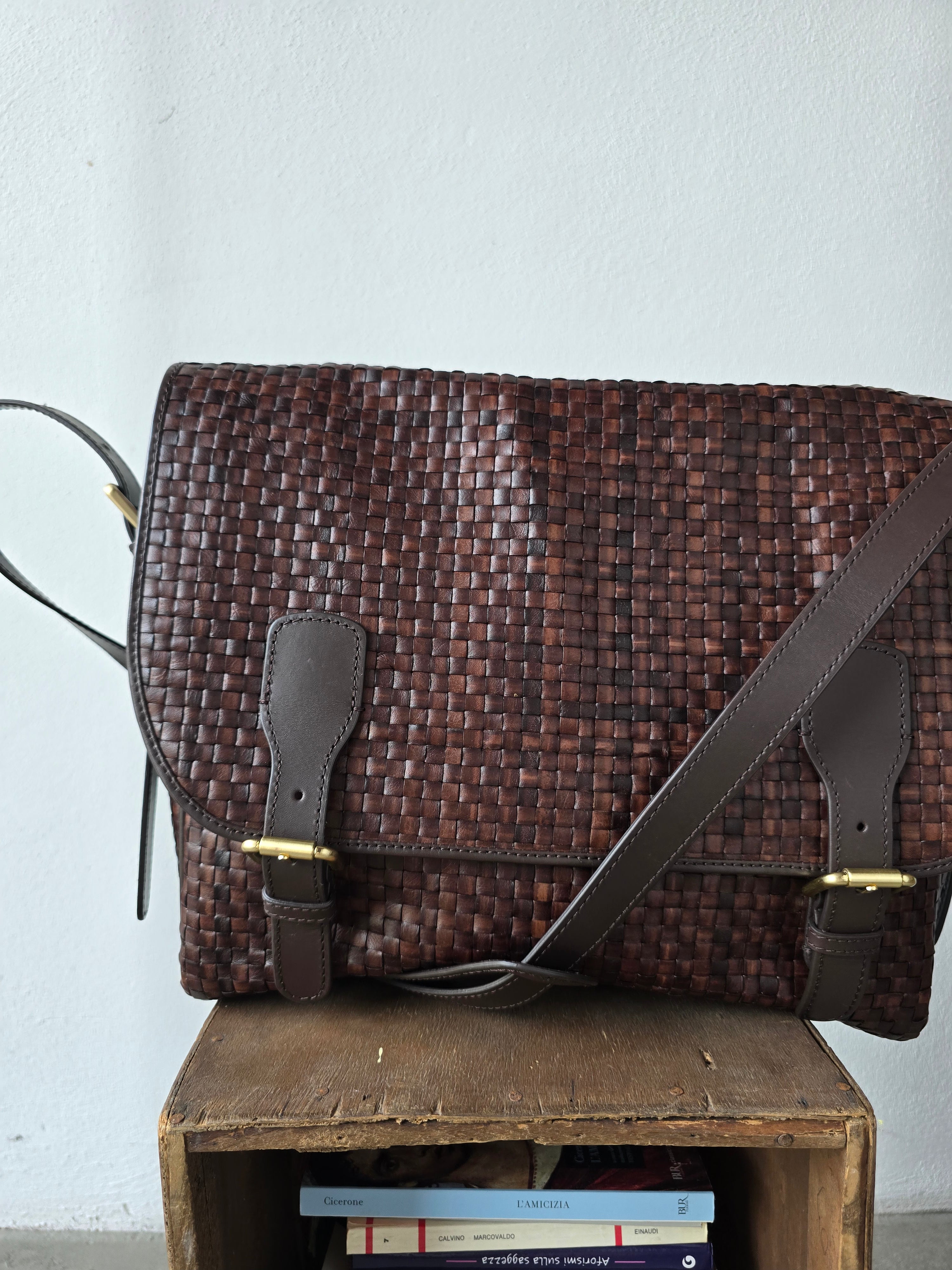 Ibeliv - Borsa in pelle "Arty" choco