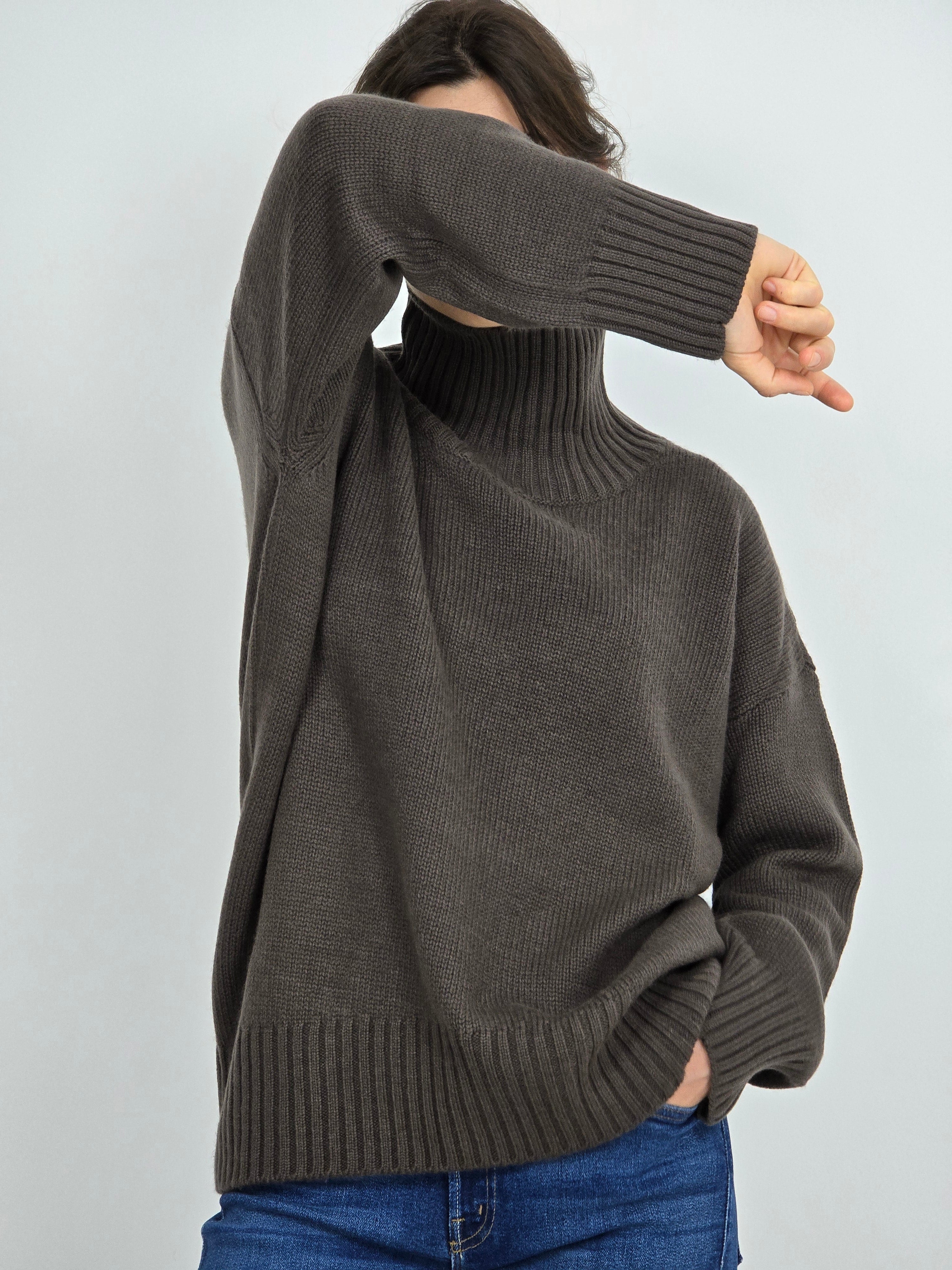 Canessa - Maglia cashmere cioccolato "Connie"