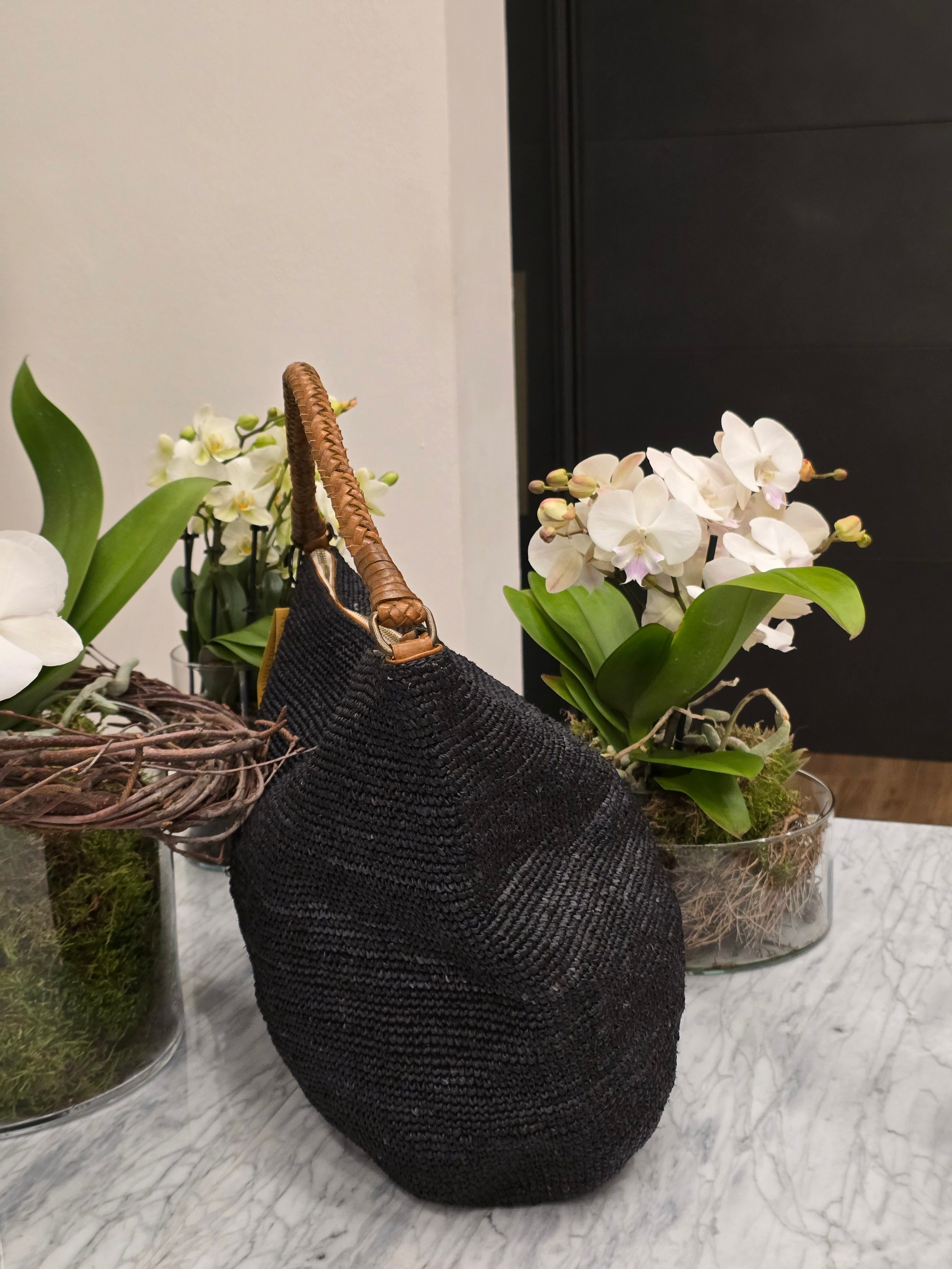 Ibeliv - Borsa in rafia "Utopia" Black