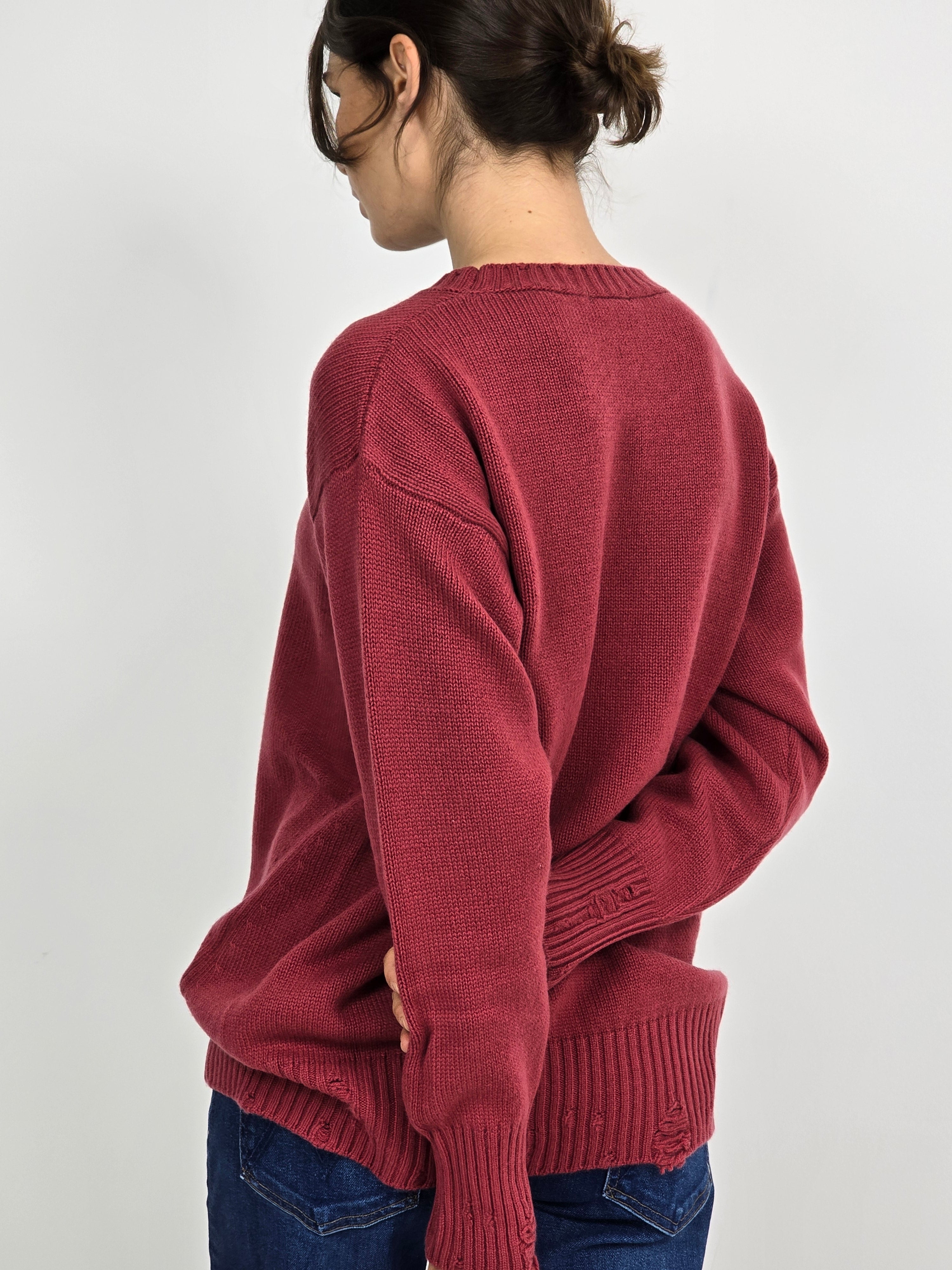 Canessa - Maglia in cashmere "Leda" rosso navajo