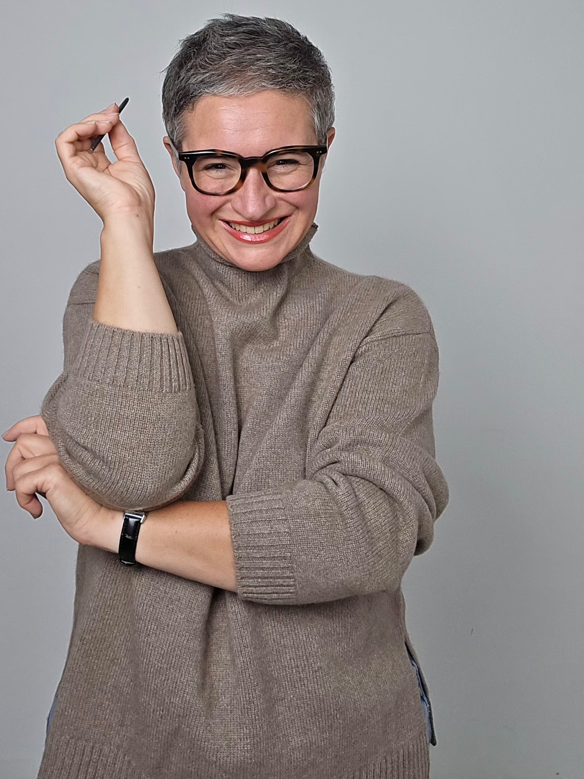 Be You - Maglia cashmere turtle neck nocciola