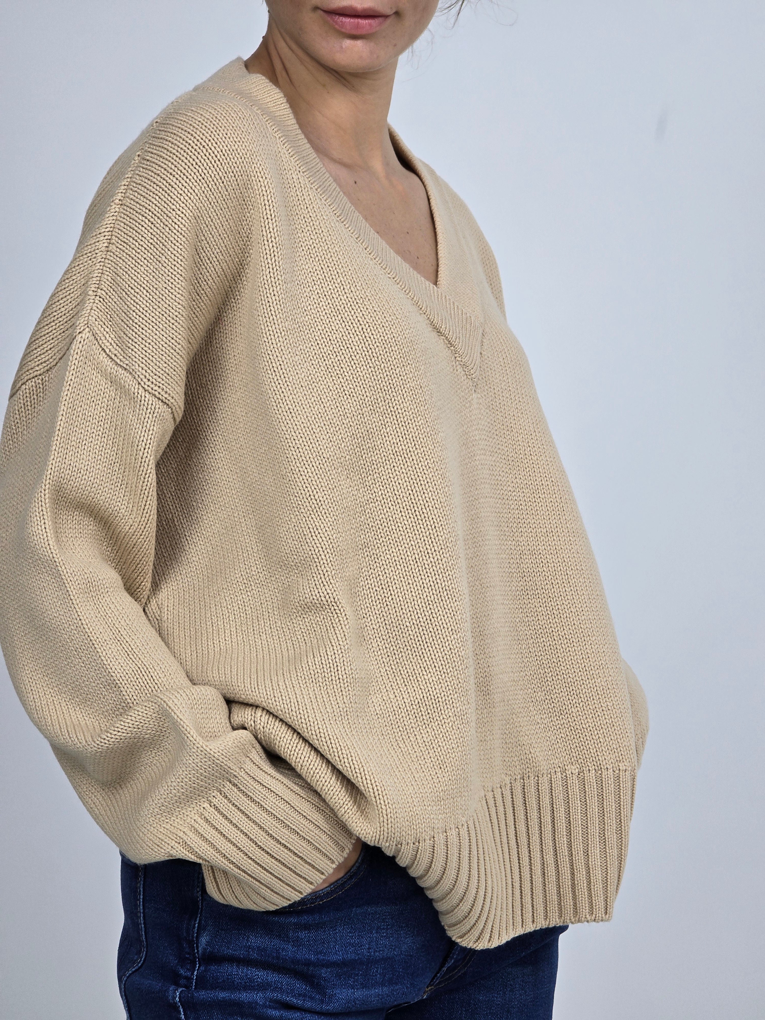 Canessa - Pullover in cashmere "Patricia" vaniglia