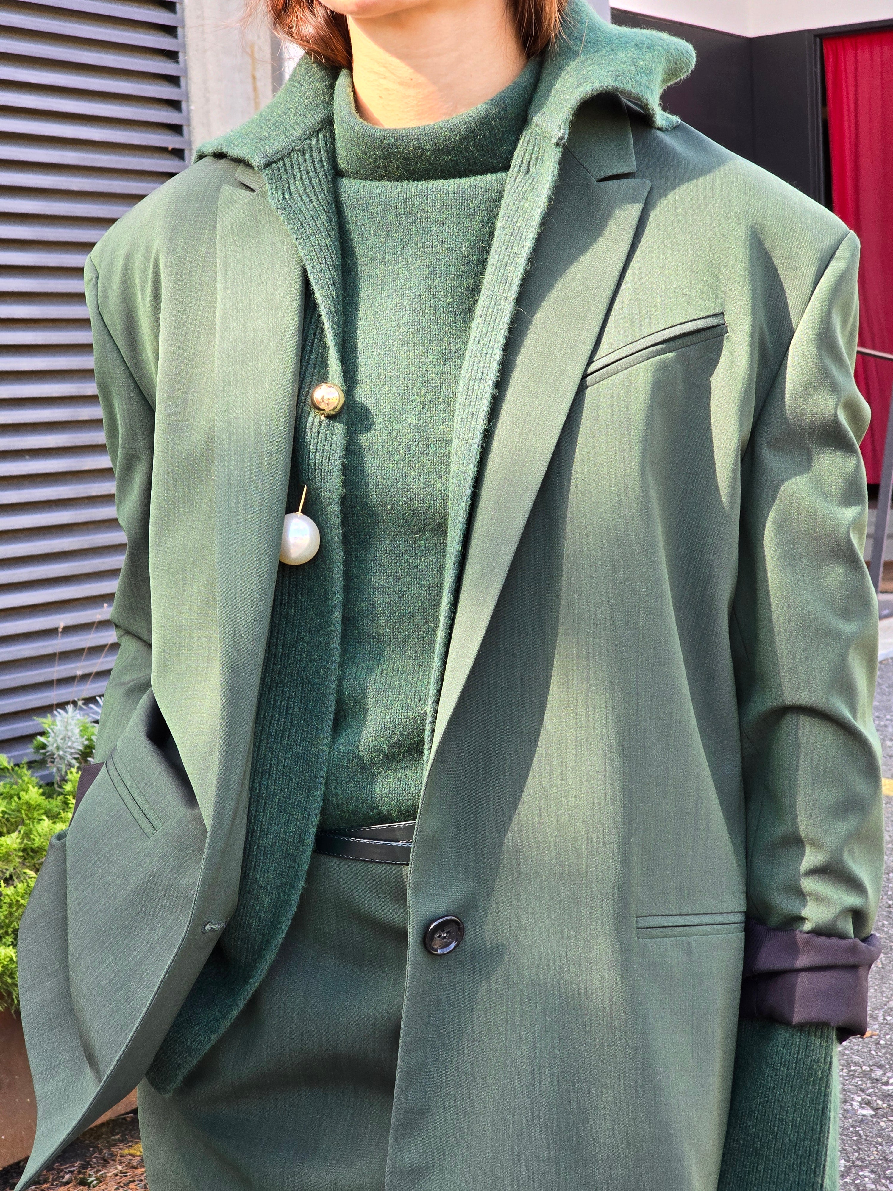 Philosophy di Lorenzo Serafini - Giacca green wool verde