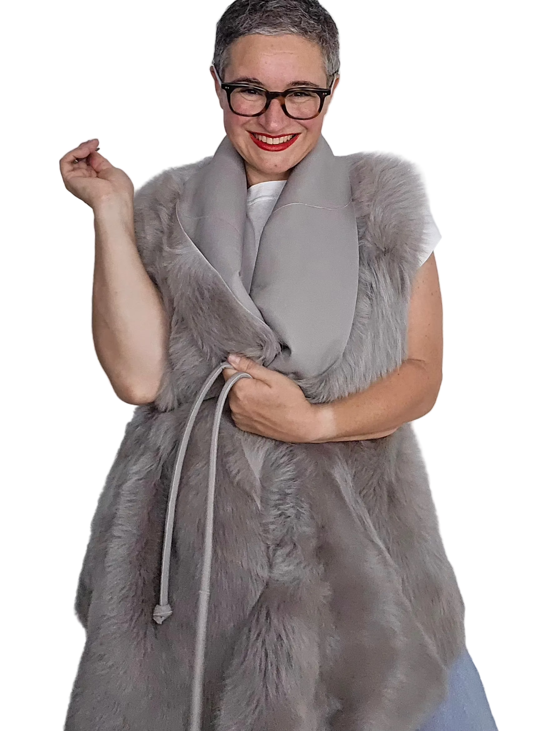 Blancha - Gilet tortora merino