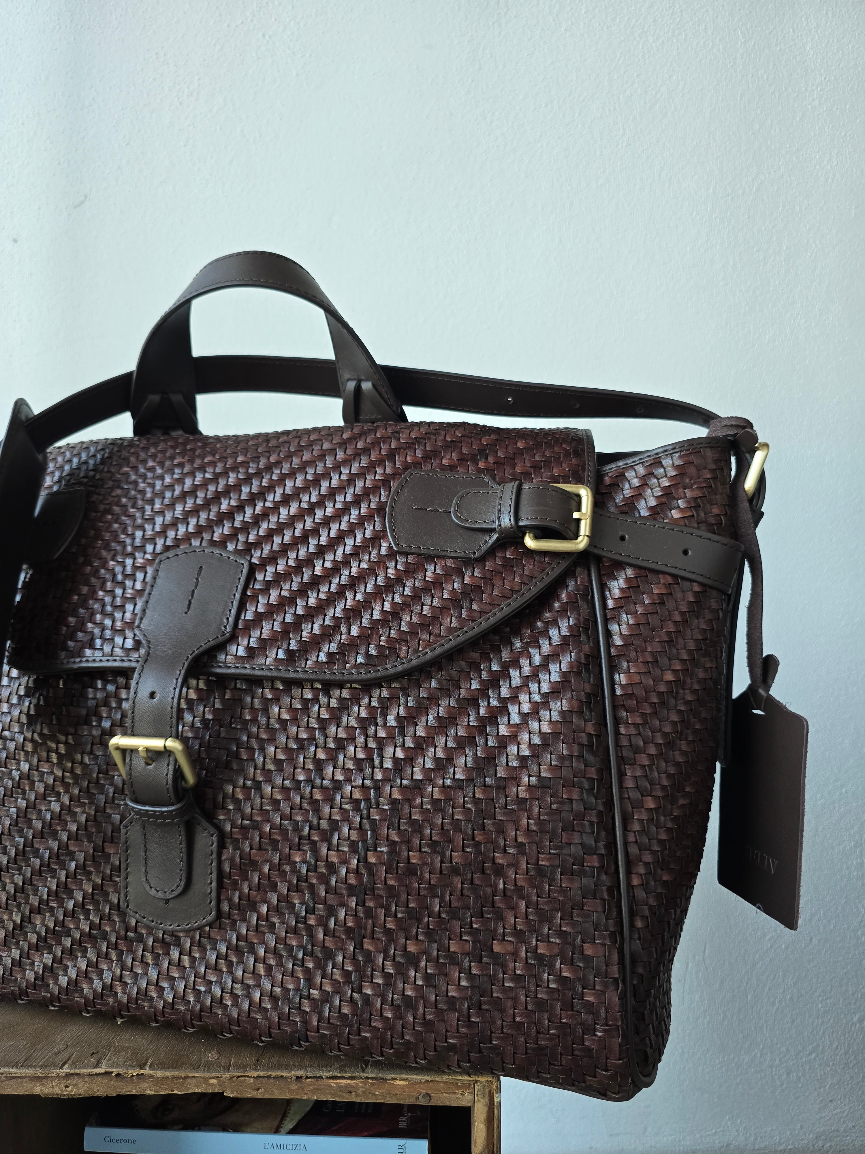 Ibeliv - Borsa in pelle "Alpha Medium" choco