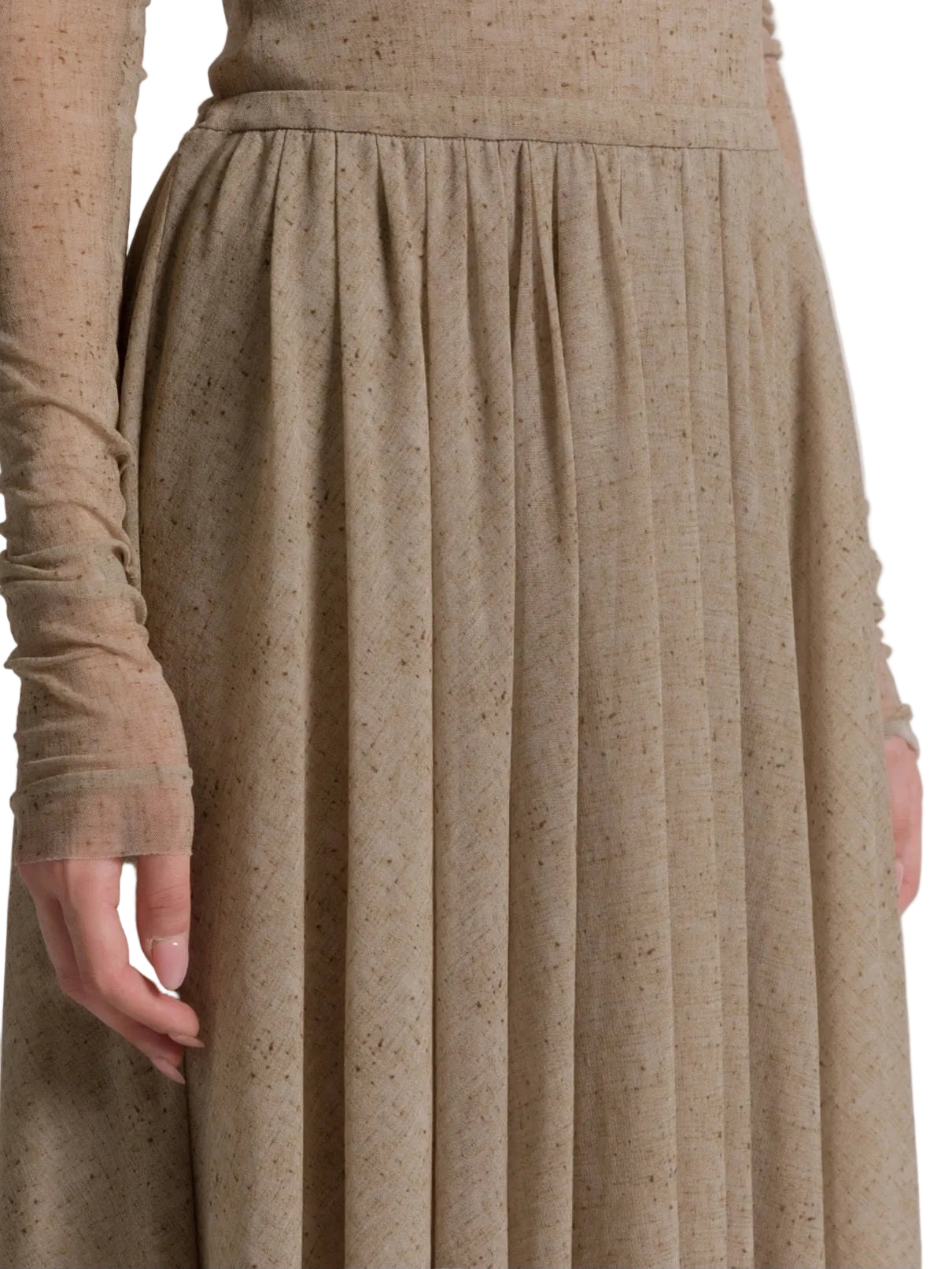 Alberta Ferretti - Gonna in tulle beige
