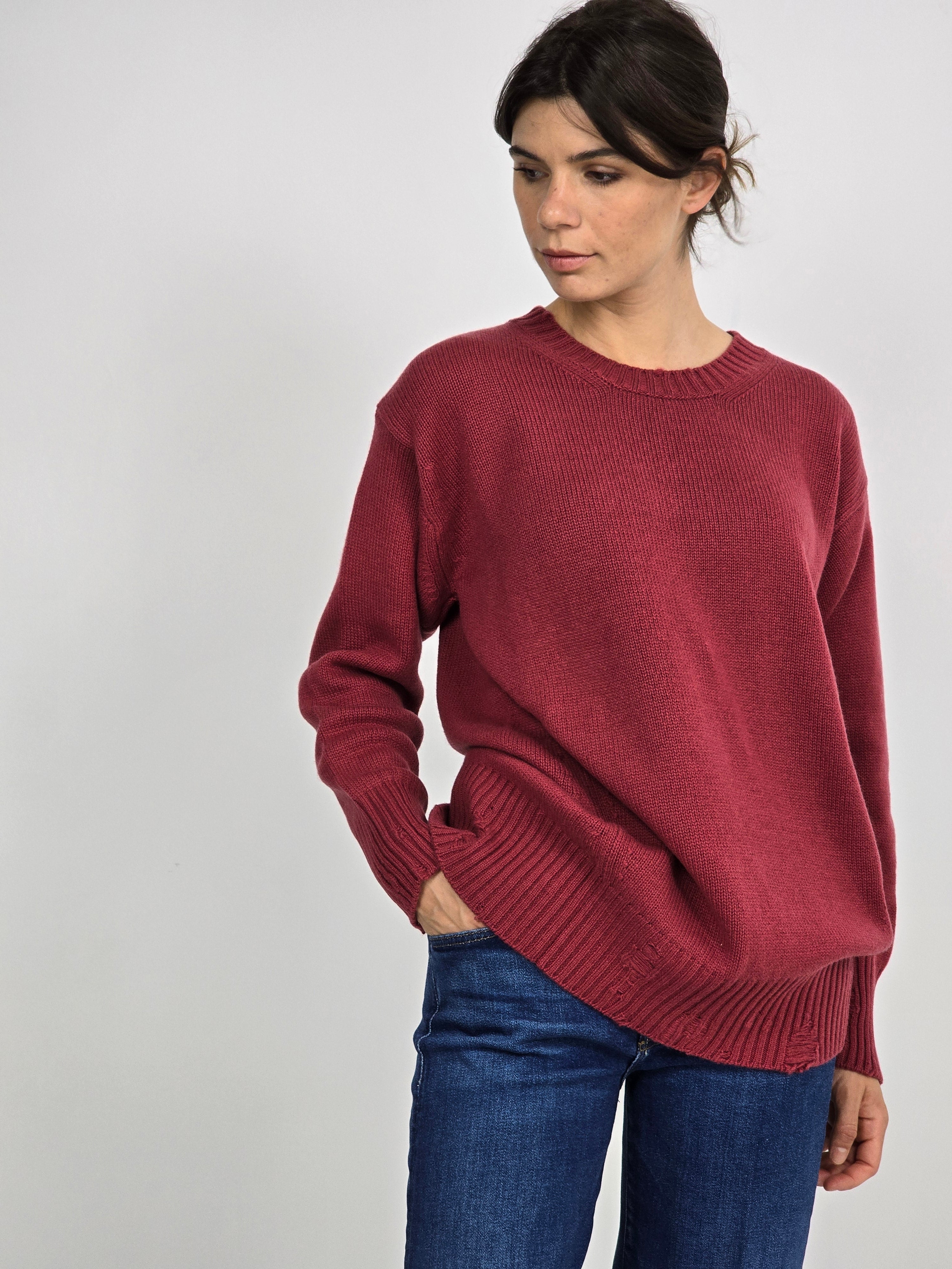 Canessa - Maglia in cashmere "Leda" rosso navajo