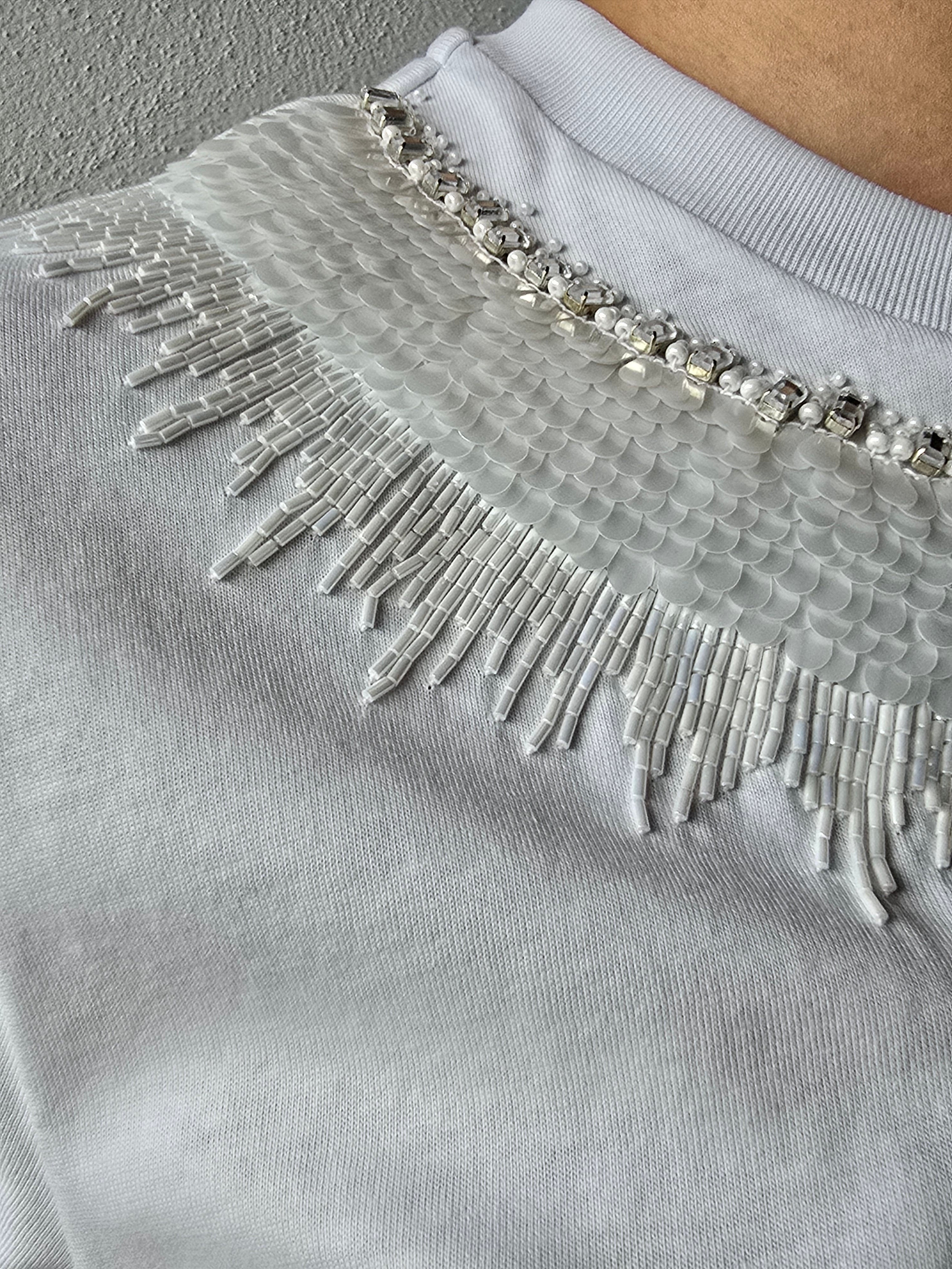 Alberta Ferretti - T-shirt con ricamo paillettes