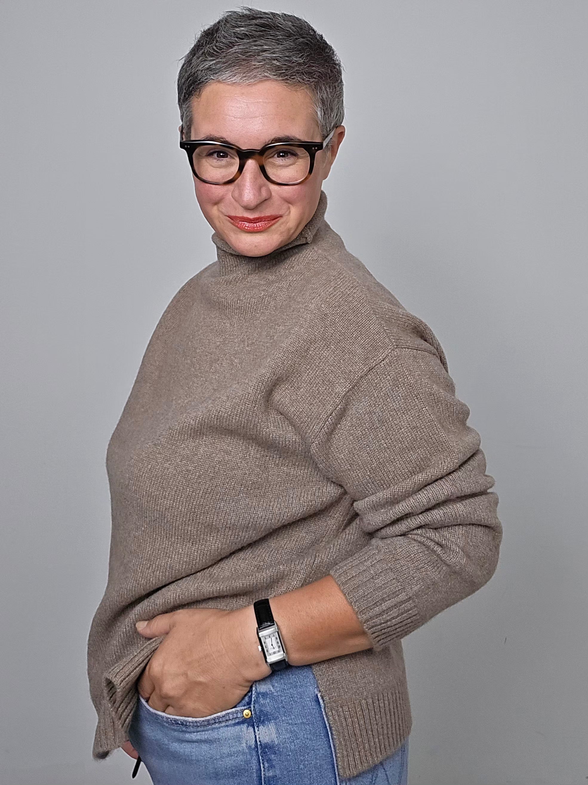 Be You - Maglia cashmere turtle neck nocciola